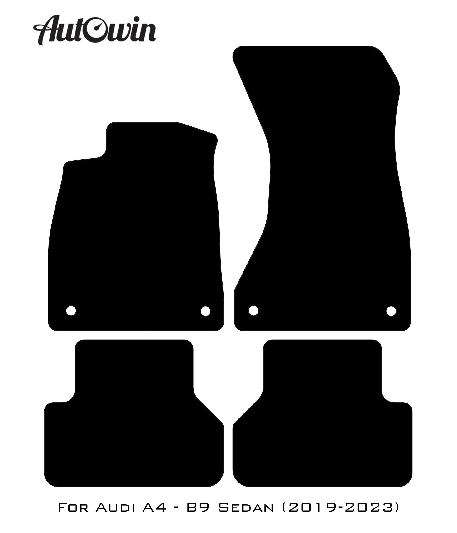 Beige Floor Mats for Audi A4 - B9 Sedan (2019-2023) | ER56 Design - AutoWin