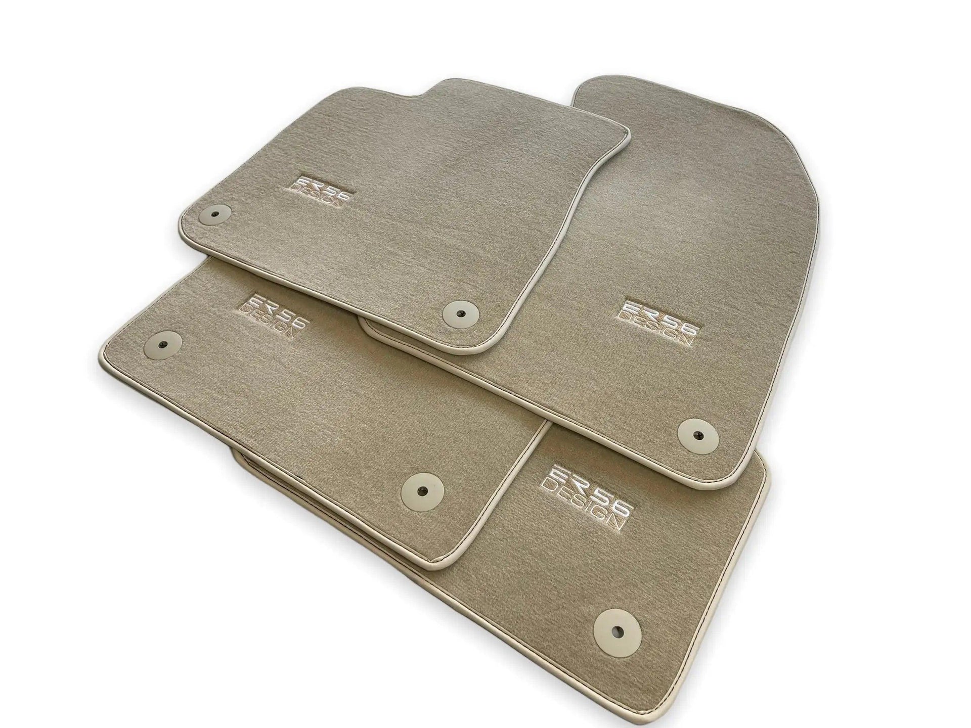 Beige Floor Mats for Audi A5 - 8T3 Coupe (2007-2016) | ER56 Design - AutoWin