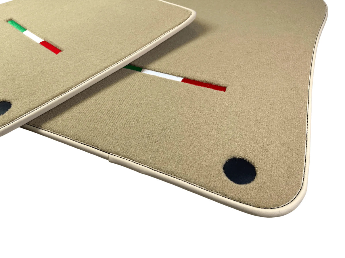 Beige Floor Mats For Ferrari 599 Coupe 2006-2012 Italian Edition - AutoWin