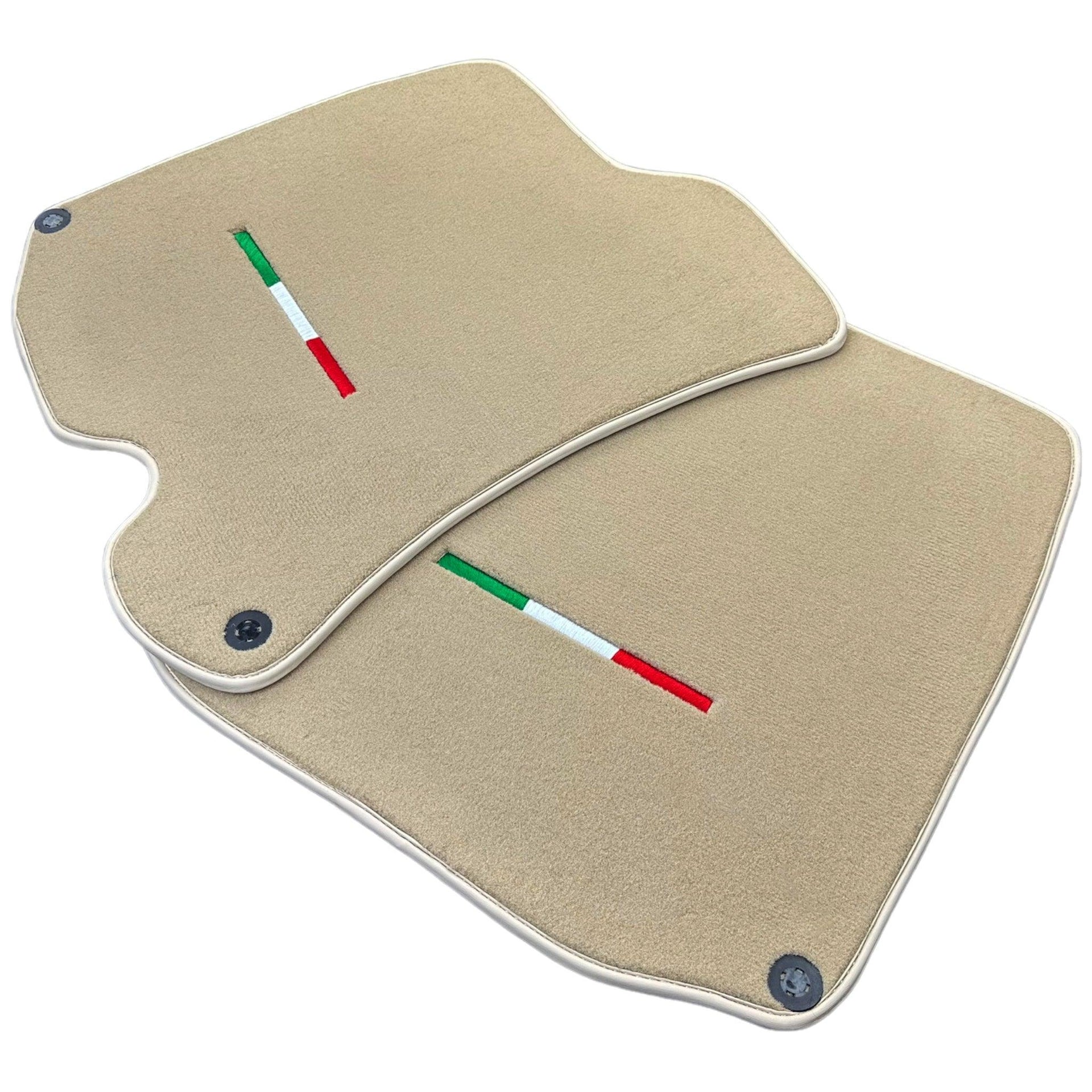 Beige Floor Mats for Ferrari Portofino (2018-2023) Italian Edition - AutoWin