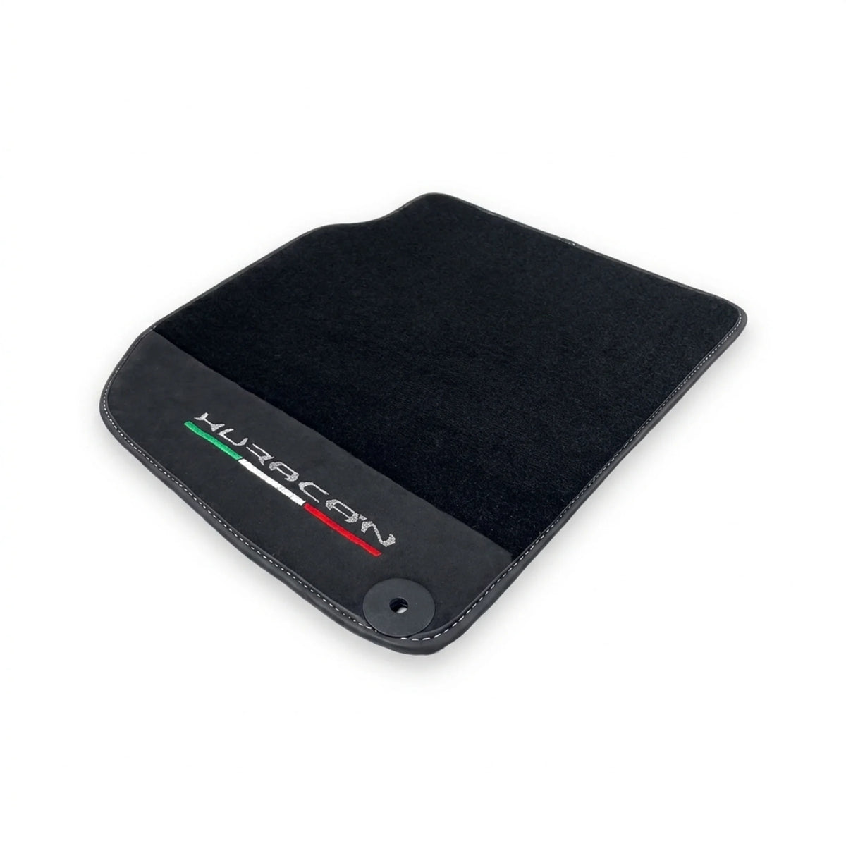 Black Carpet Floor Mats for Lamborghini Huracan with Alcantara Leather - AutoWin