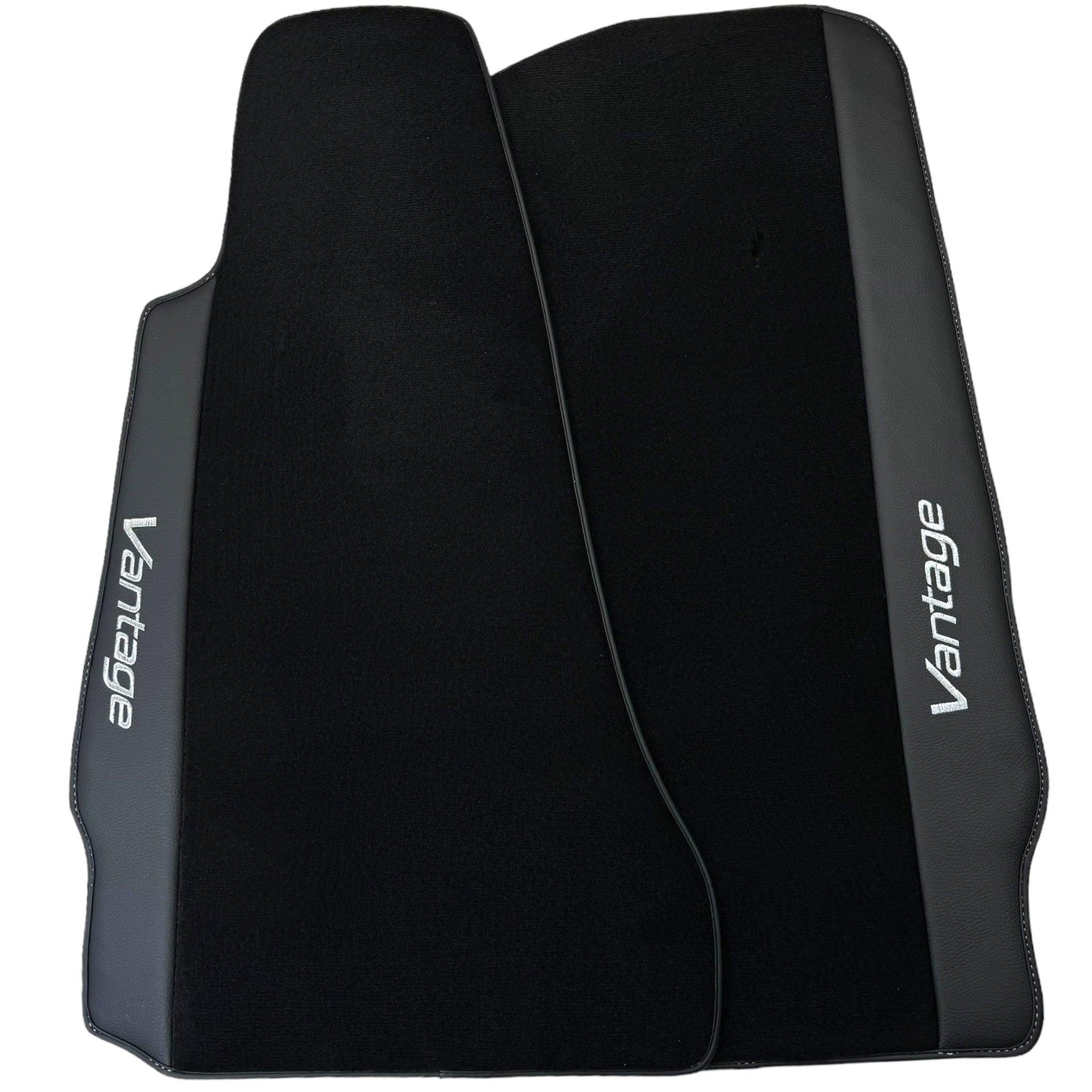 Black Floor Mats for Aston Martin V8 Vantage (2005–2023) with Leather - AutoWin