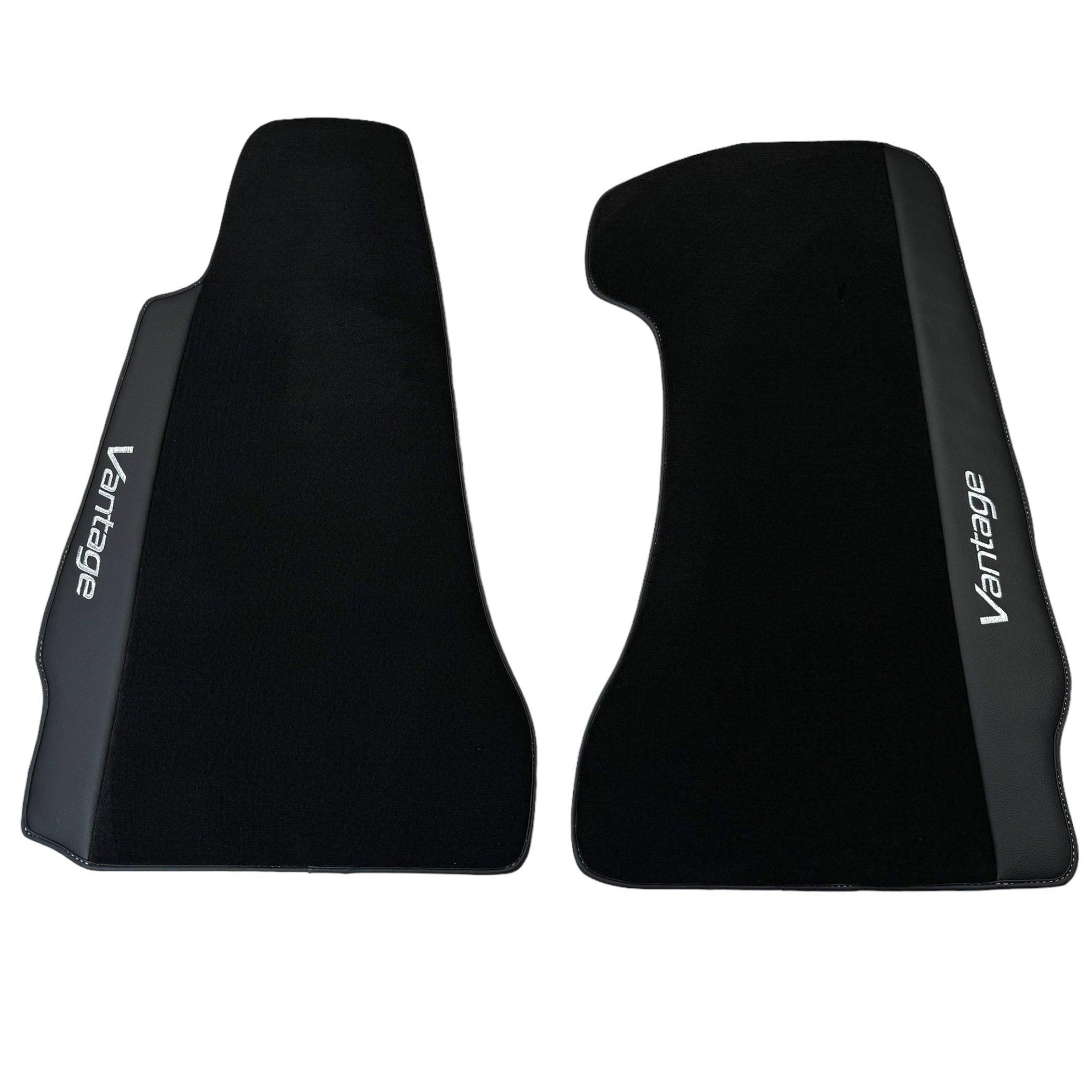 Black Floor Mats for Aston Martin V8 Vantage (2005–2023) with Leather - AutoWin