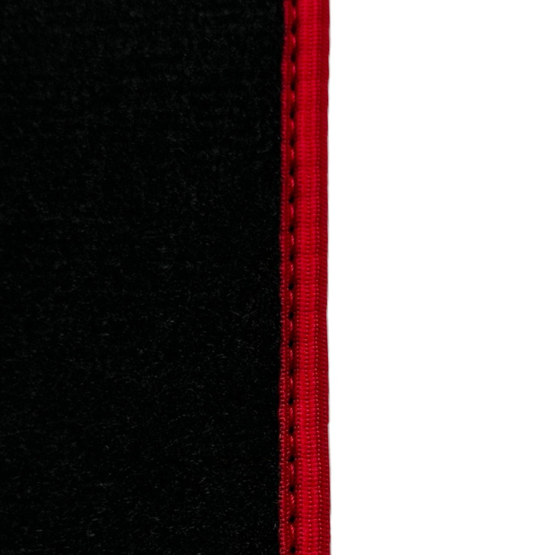 Black Floor Mats For Audi A6 - C8 Sedan (2018-2023) ER56 Design with Red Trim - AutoWin