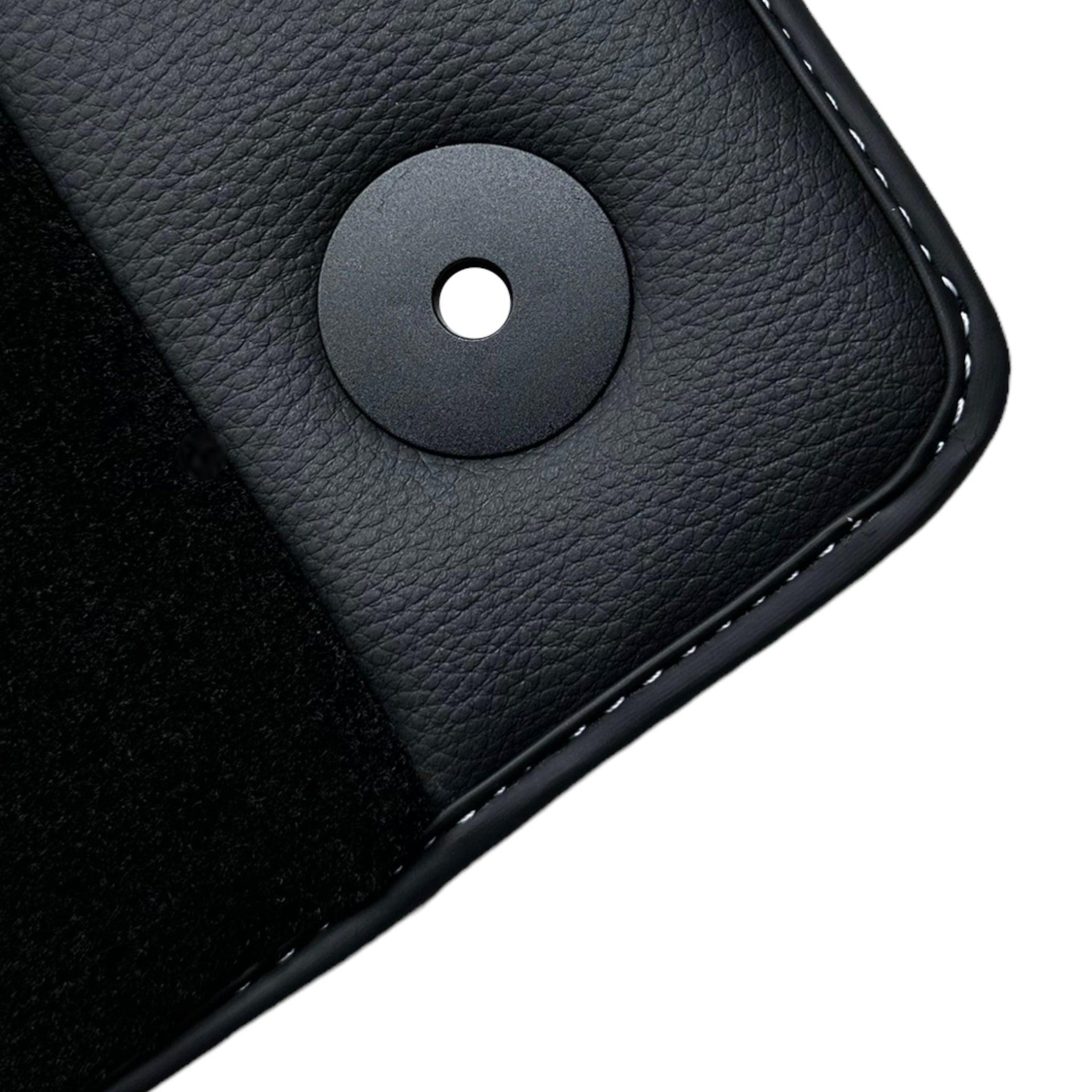 Black Floor Mats for Audi TT MK3 Coupe (2014-2019) with Leather - AutoWin