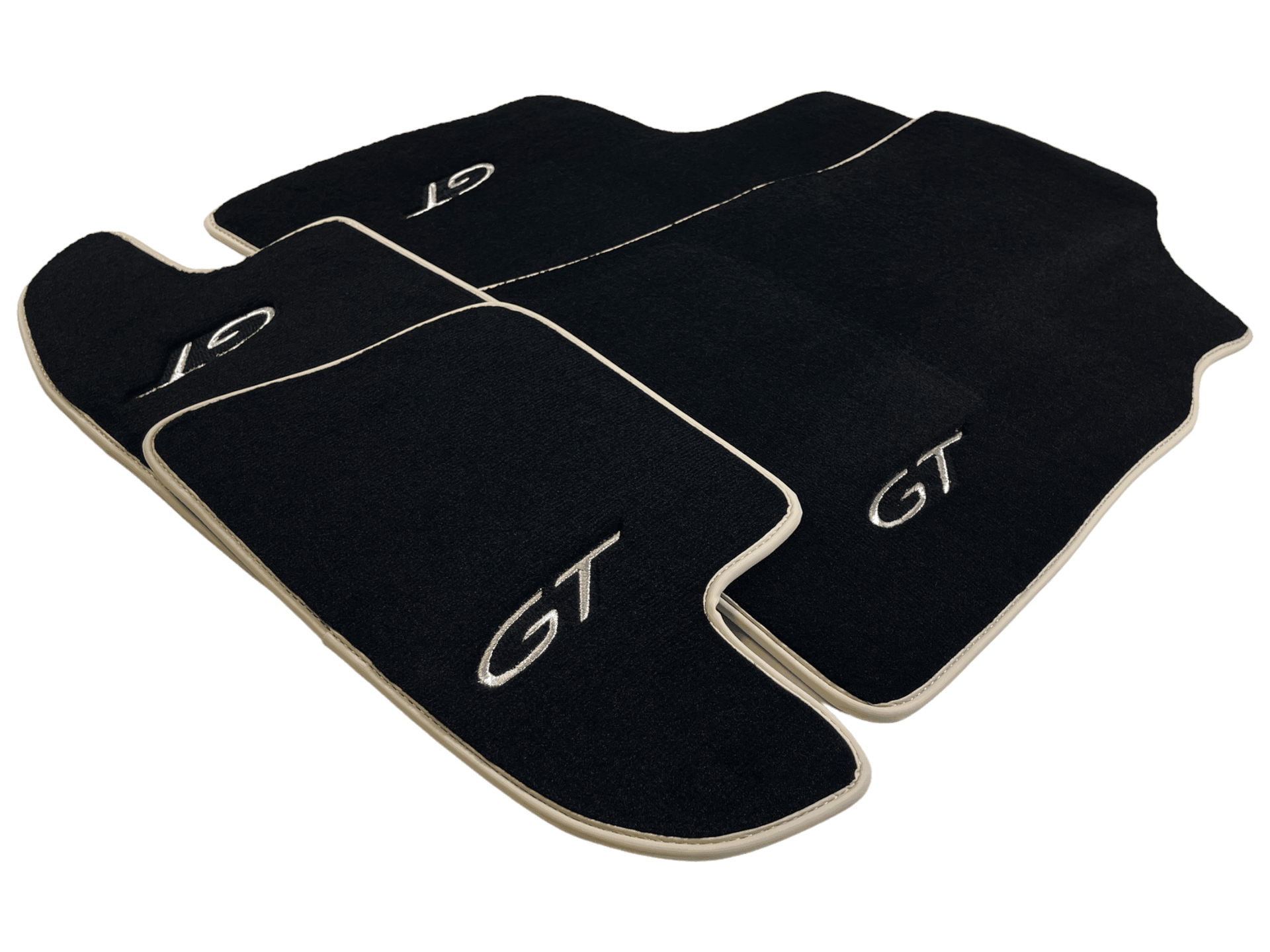 Black Floor Mats For Bentley Continental GT (2011–2018) With Beige Trim - AutoWin