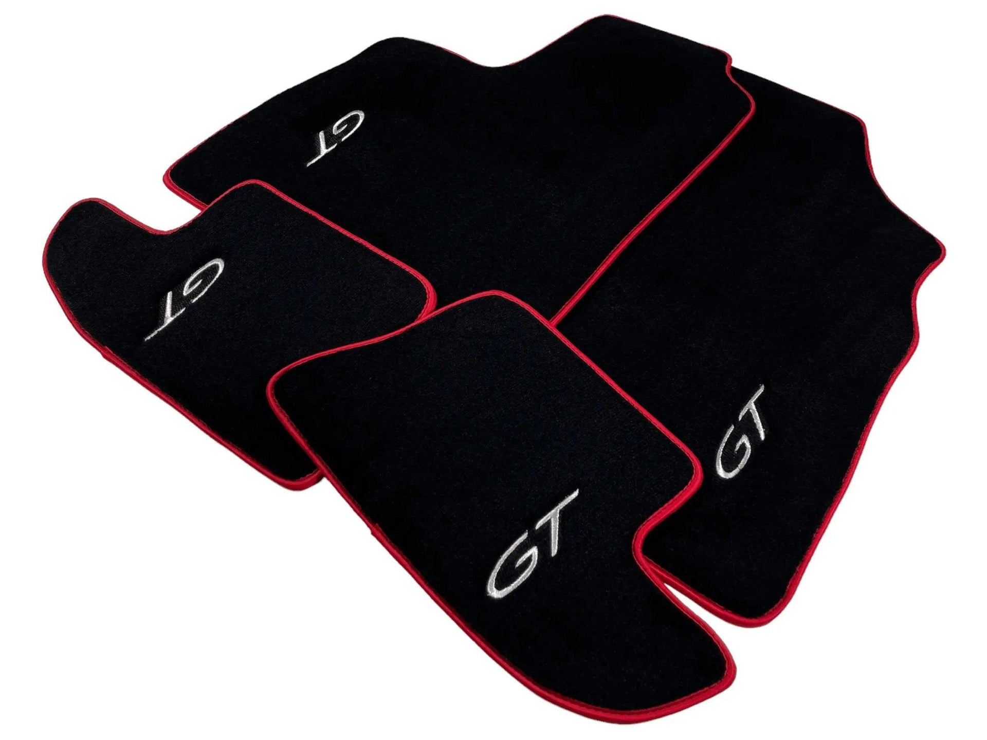 Black Floor Mats For Bentley Continental GT (2011–2018) With Red Trim - AutoWin