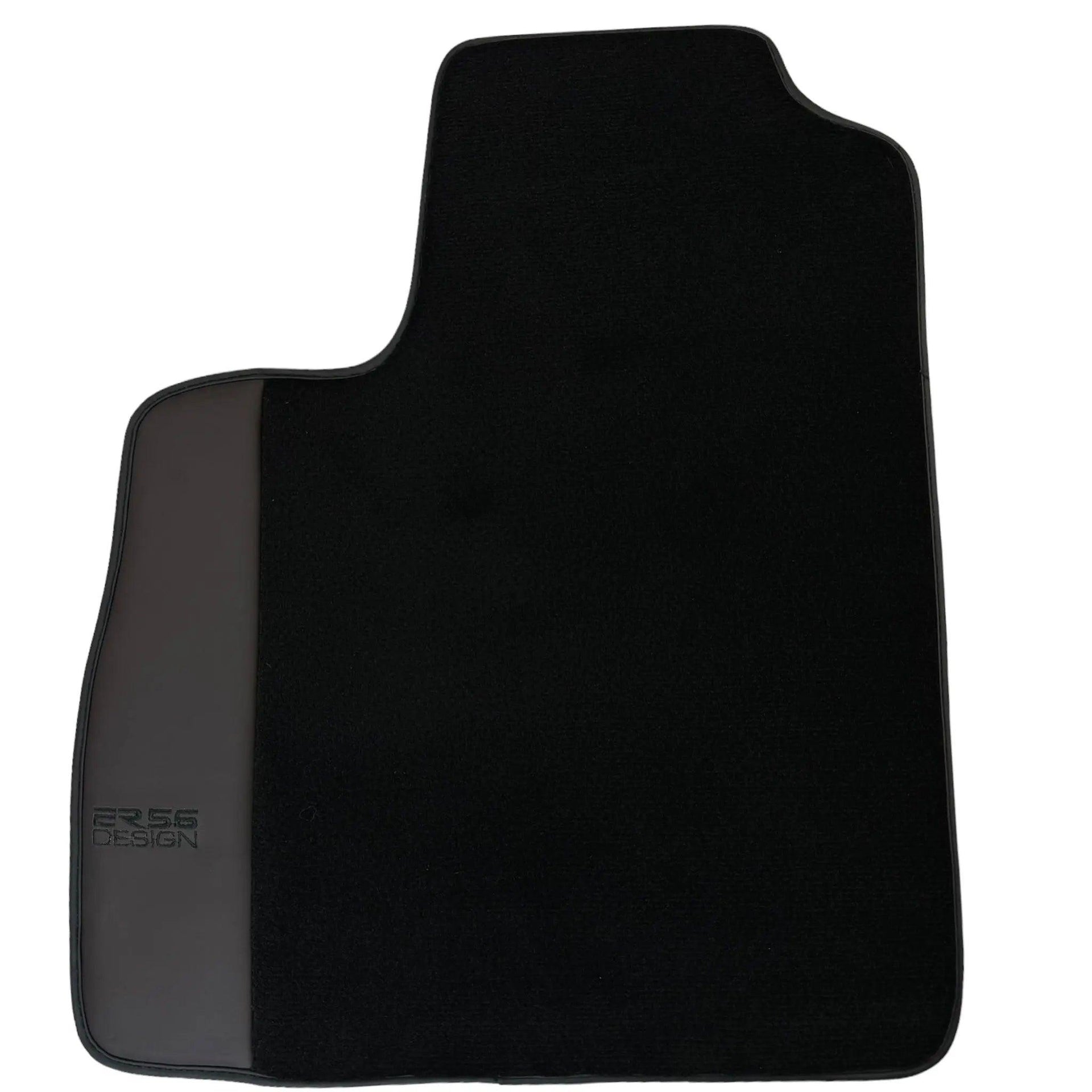 Black Floor Mats for Bentley Continental GTC (2006–2011) with Dark Brown Leather | ER56 Design - AutoWin