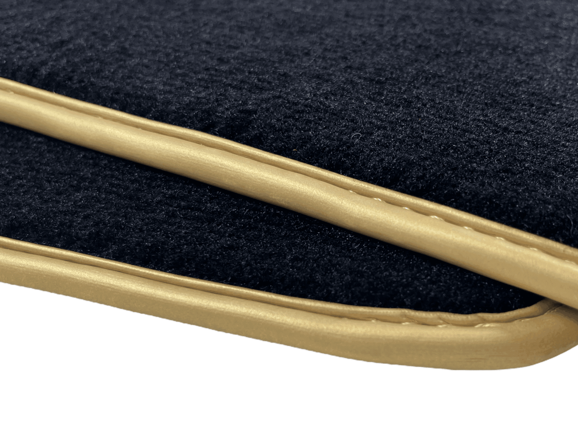 Black Floor Mats For Bentley Continental GTC (2006–2011) With Gold Color Trim - AutoWin