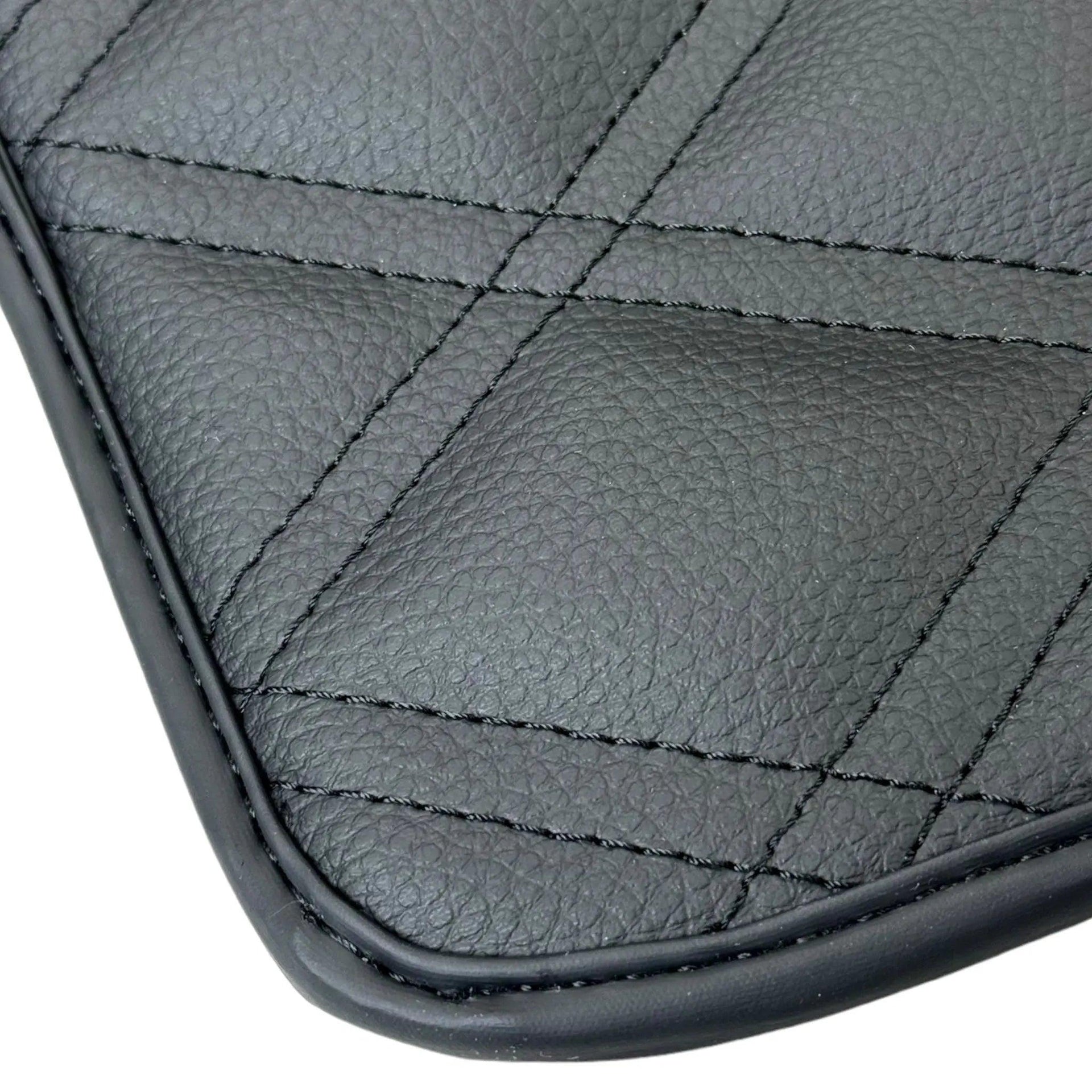 Black Floor Mats for Bentley Continental GTC (2006–2011) with Leather | ER56 Design - AutoWin