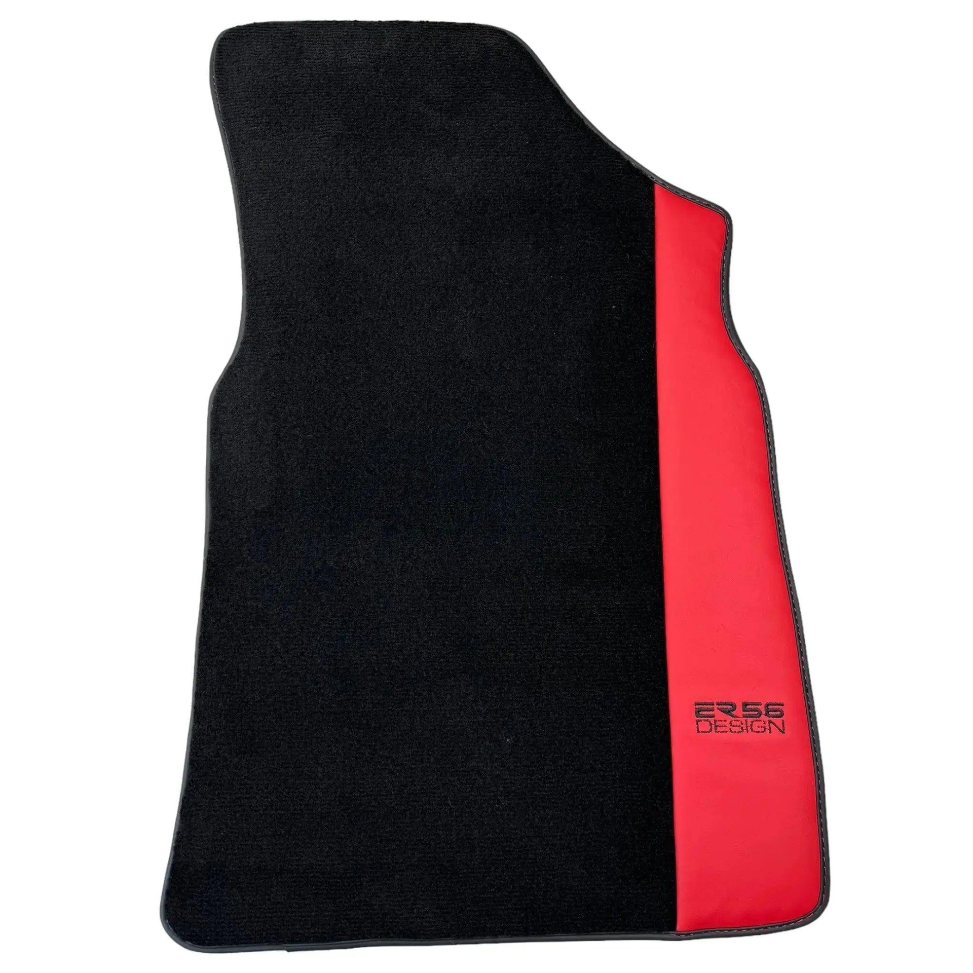 Black Floor Mats for Bentley Continental GTC (2006–2011) with Red Leather | ER56 Design - AutoWin
