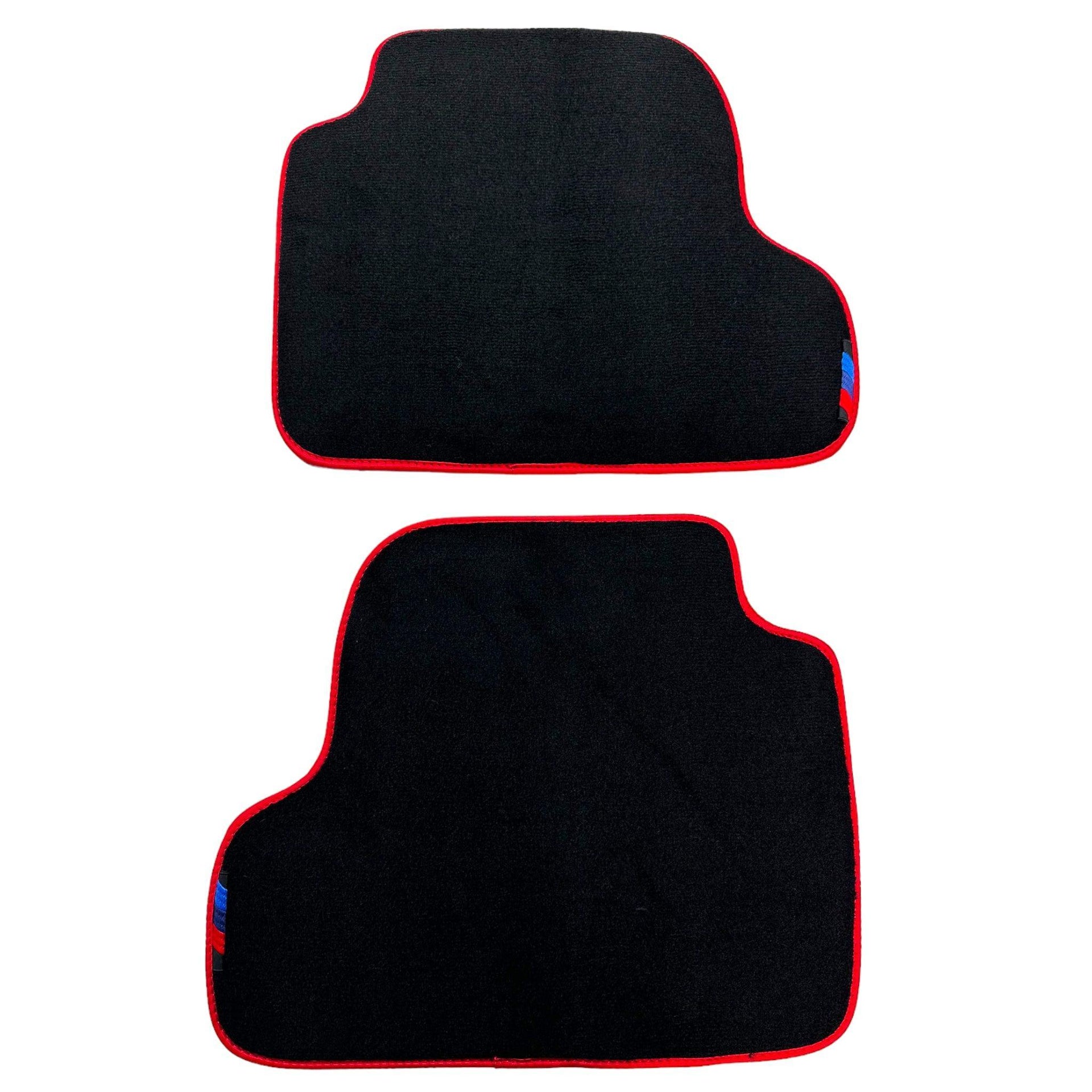 Black Floor Mats For BMW 4 Series F32 With M Package | Red Trim - AutoWin