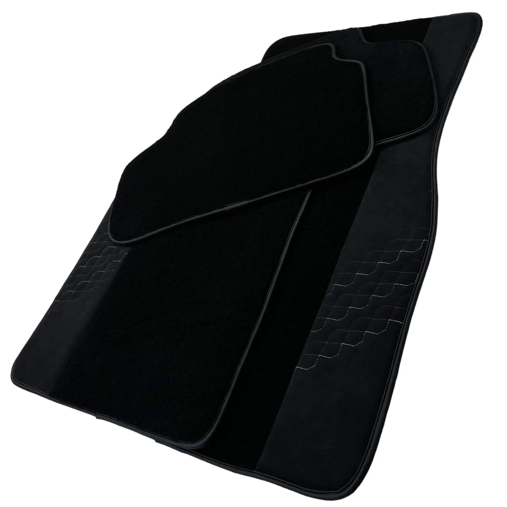 Black Floor Mats for BMW 2 Series M5 G90 (2023-2026) Sedan with Alcantara Leather - AutoWin