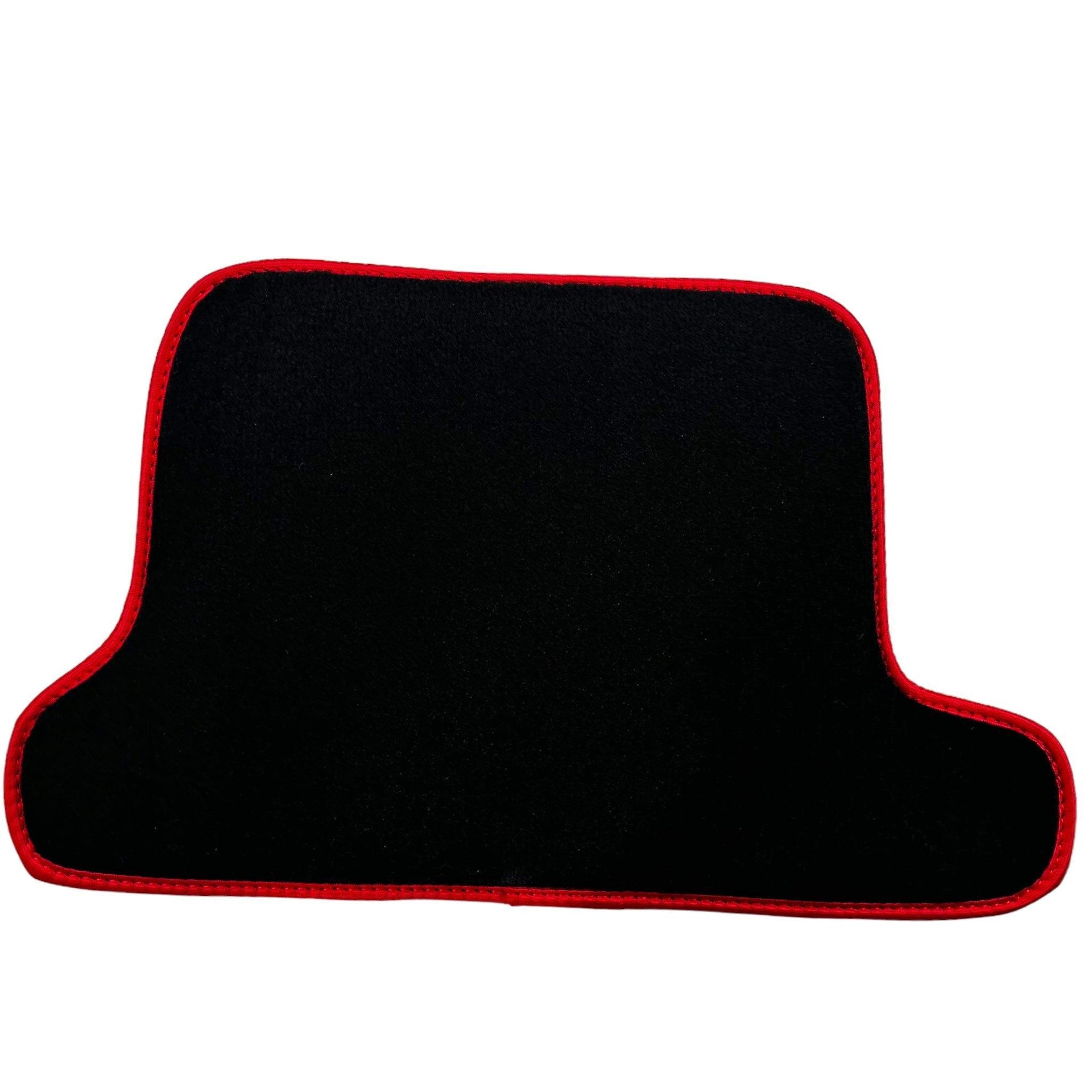 Black Floor Mats For BMW 8 Series E31 2-door Coupe (1989-1999) ER56 Design with Red Trim - AutoWin