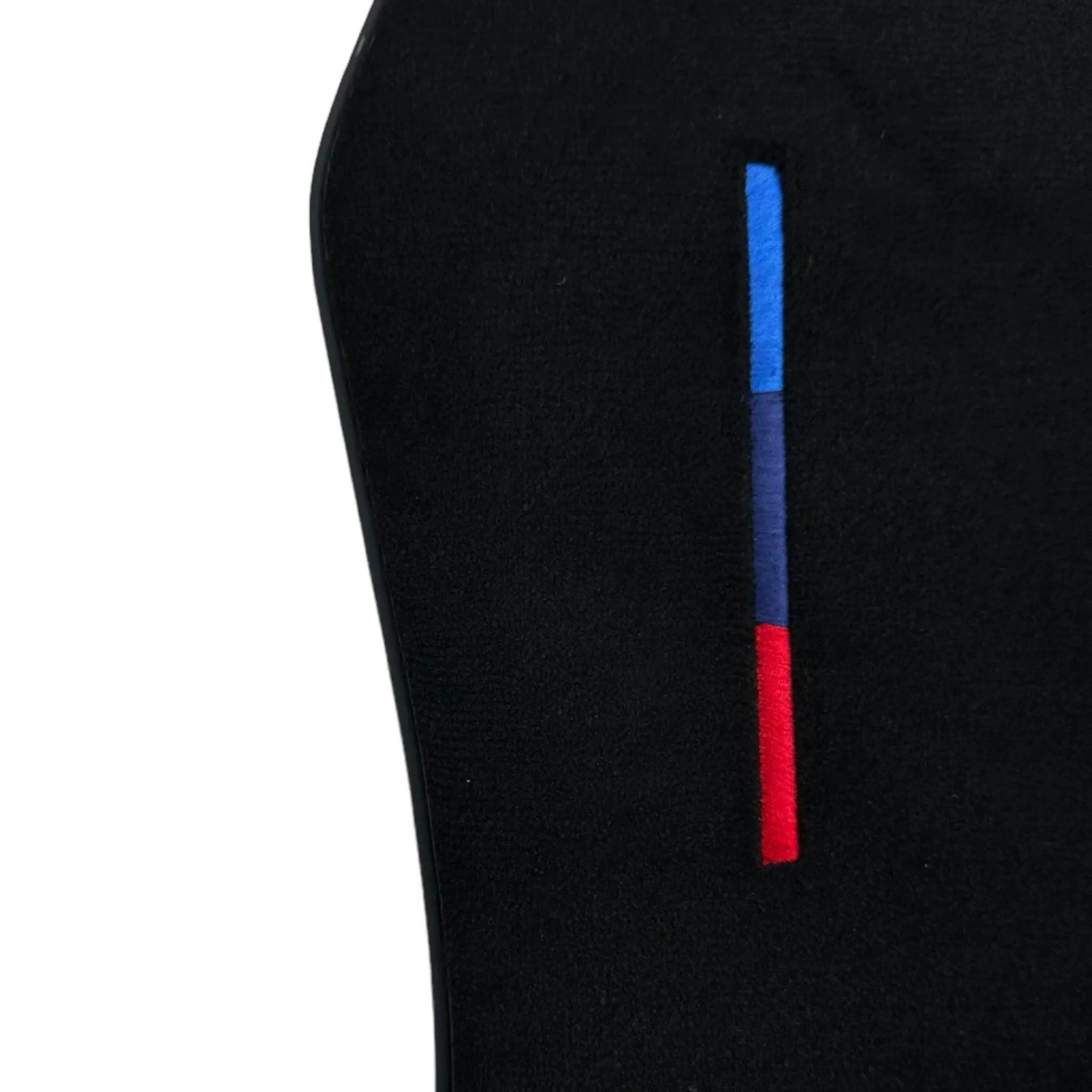 Black Floor Mats for BMW i8 3 Color Stripes Tailored Set Perfect Fit - AutoWin