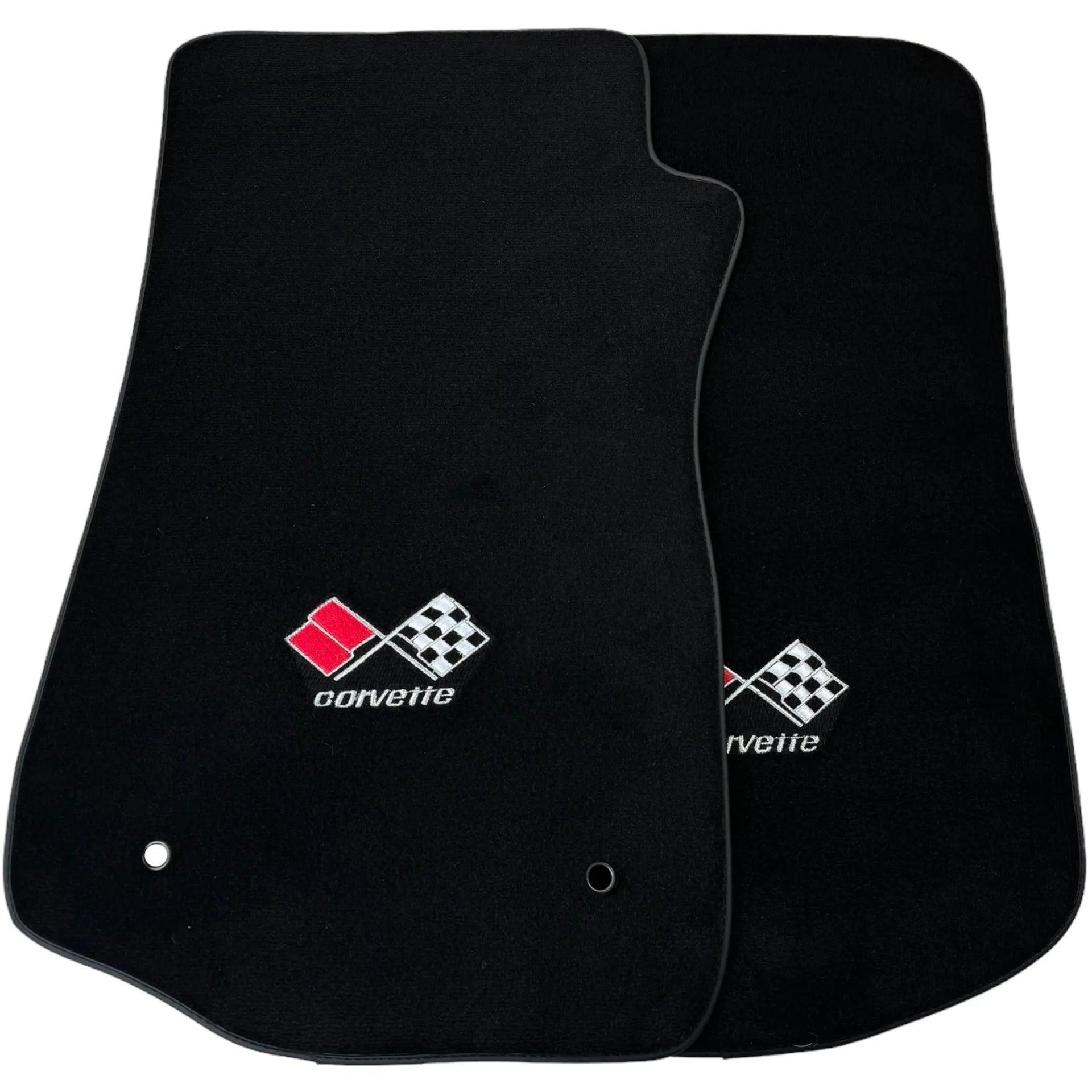 Black Floor Mats for Chevrolet Corvette C3 (1968-1982) | Black Trim - AutoWin