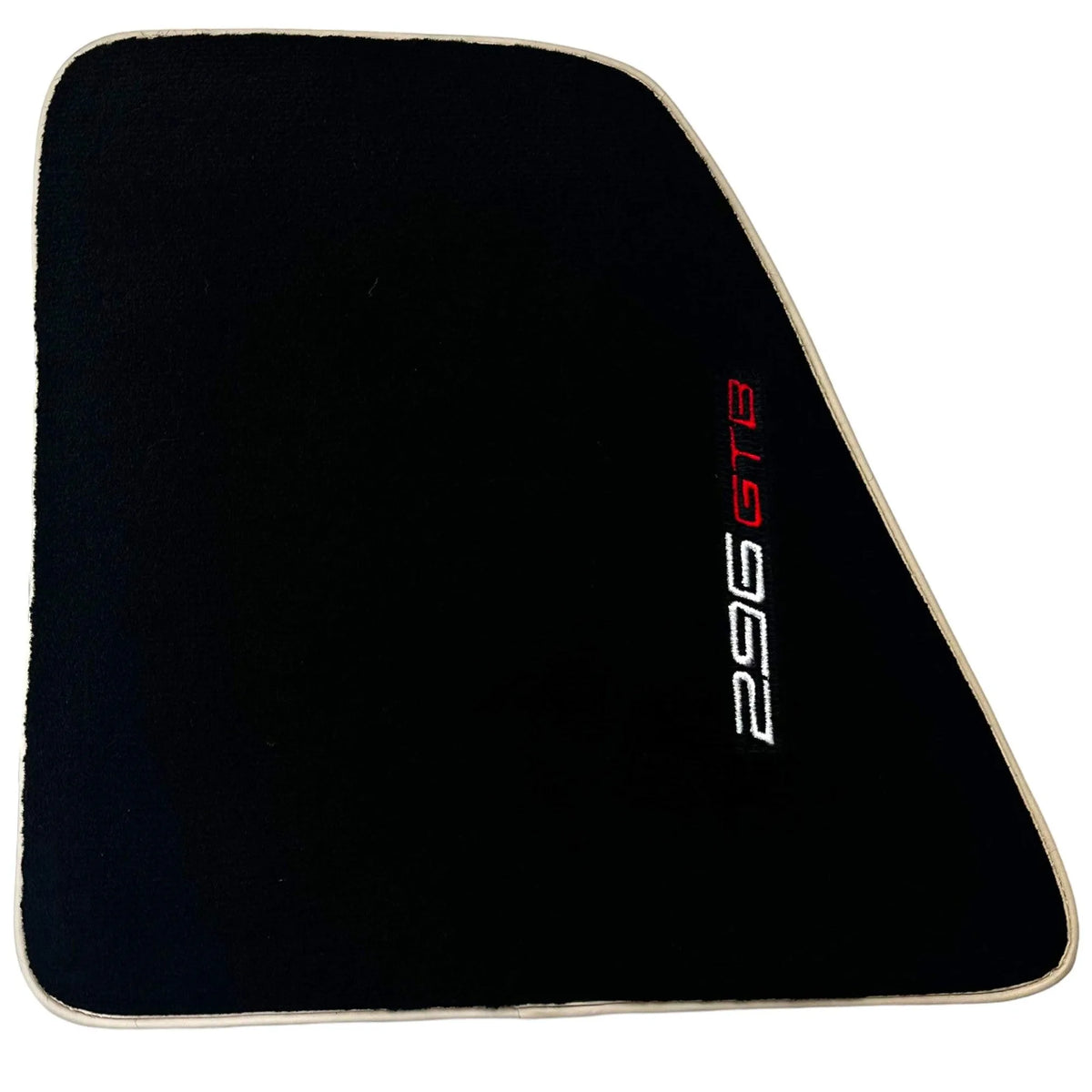 Black Floor Mats for Ferrari 296 GTB (2022-2027) with Beige Trim - AutoWin