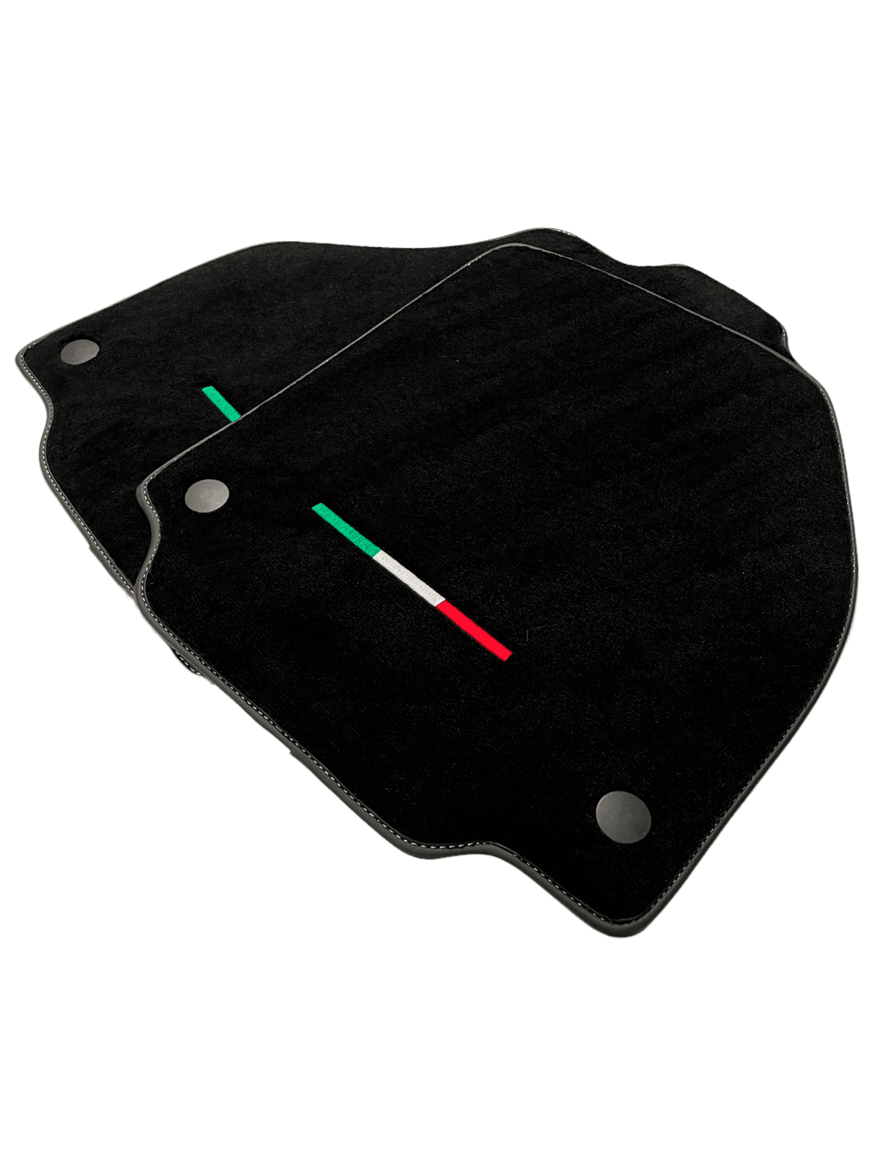 Black Floor Mats For Ferrari 458 Gt2 2012-2015 Yellow Sewing - AutoWin