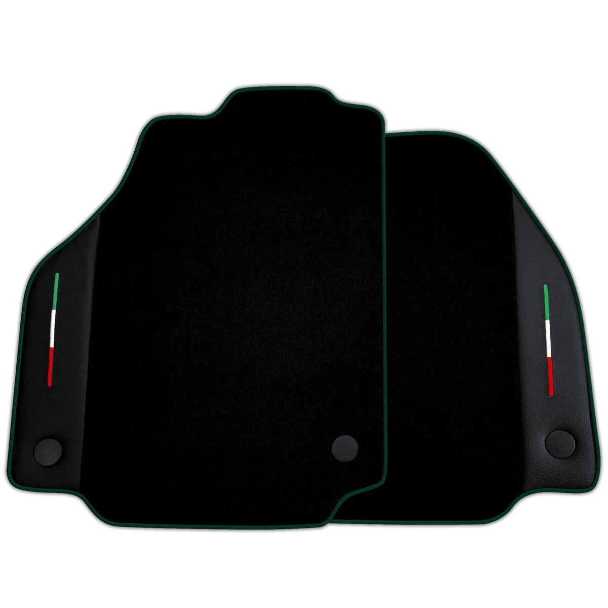 Black Floor Mats for Ferrari 488 Spider (2016-2022) with Leather | Various Trim Colors