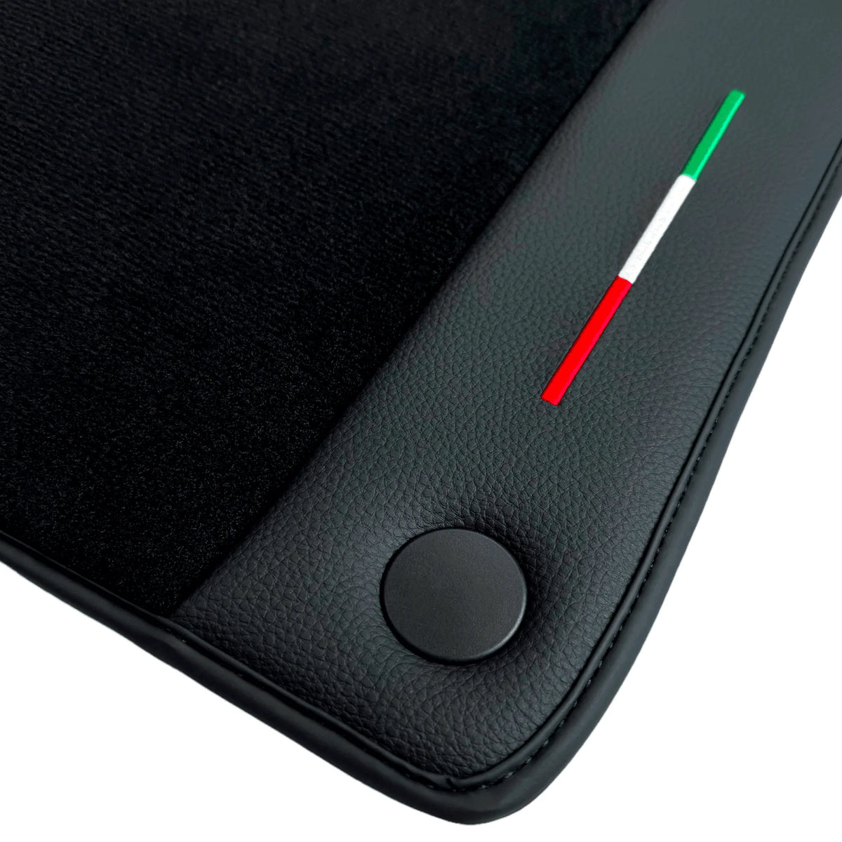 Black Floor Mats For Ferrari 599 Coupe 2006-2012 Italian Edition with Leather