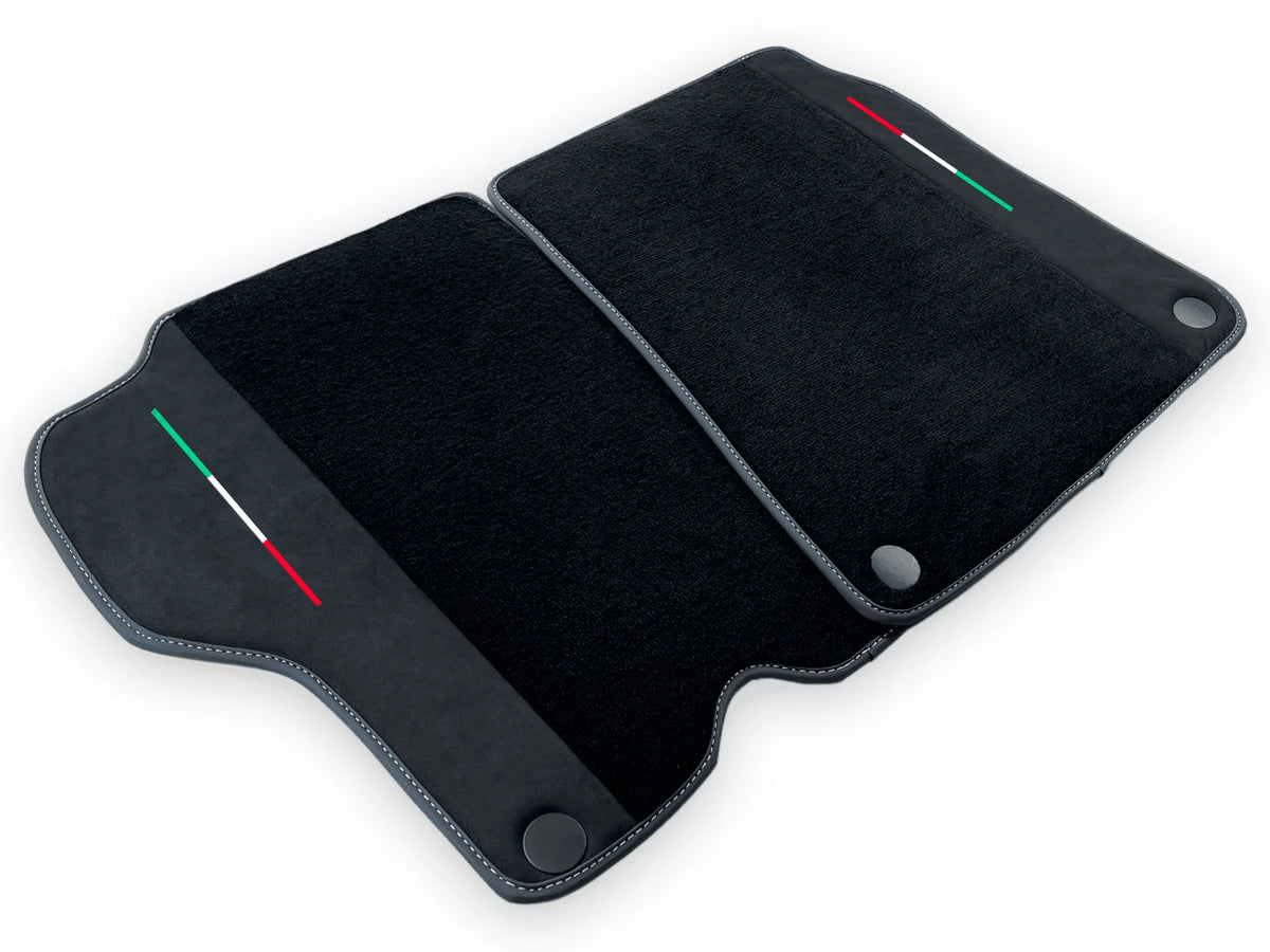 Black Floor Mats For Ferrari California 2008-2014 With Alcantara - AutoWin