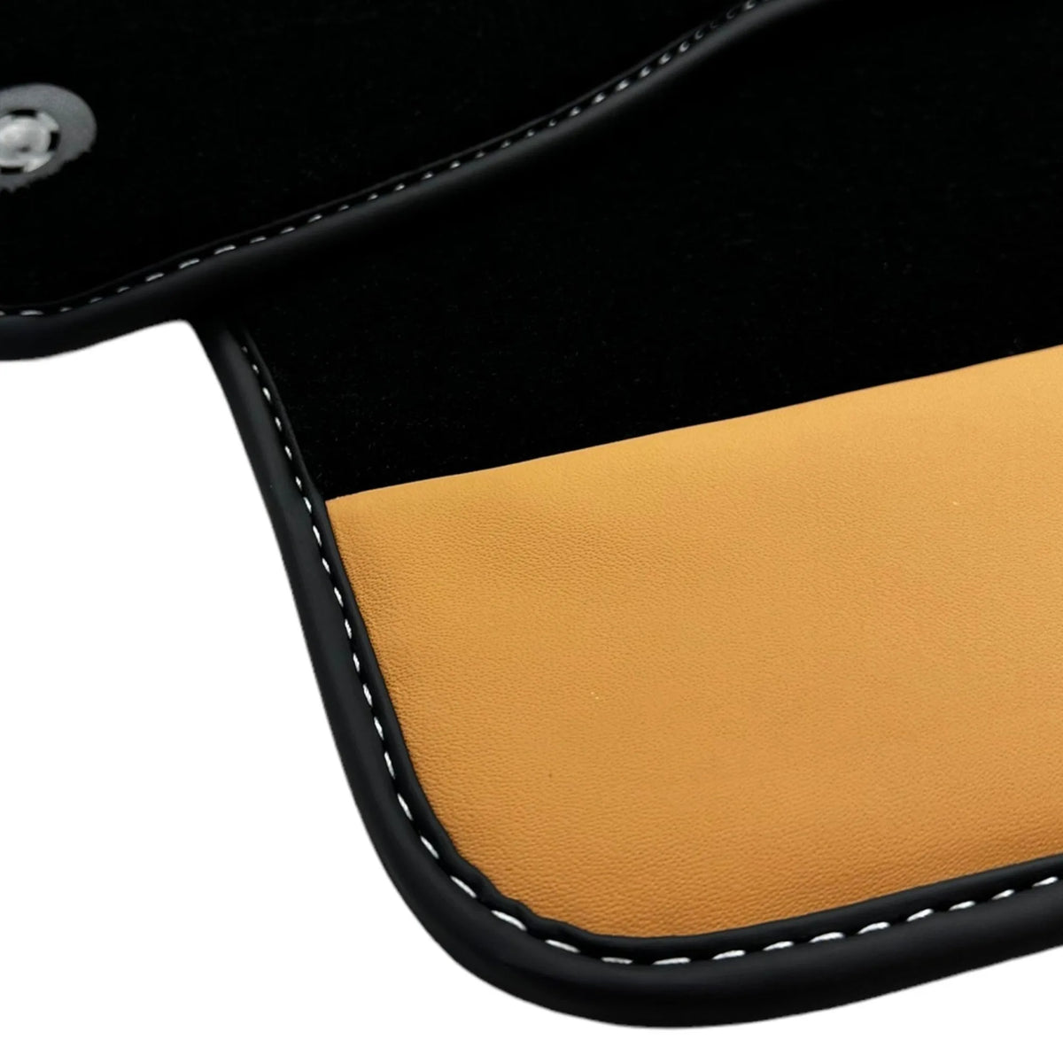 Black Floor Mats for Ferrari California T (2015-2018) with Beige Nappa Leather - AutoWin