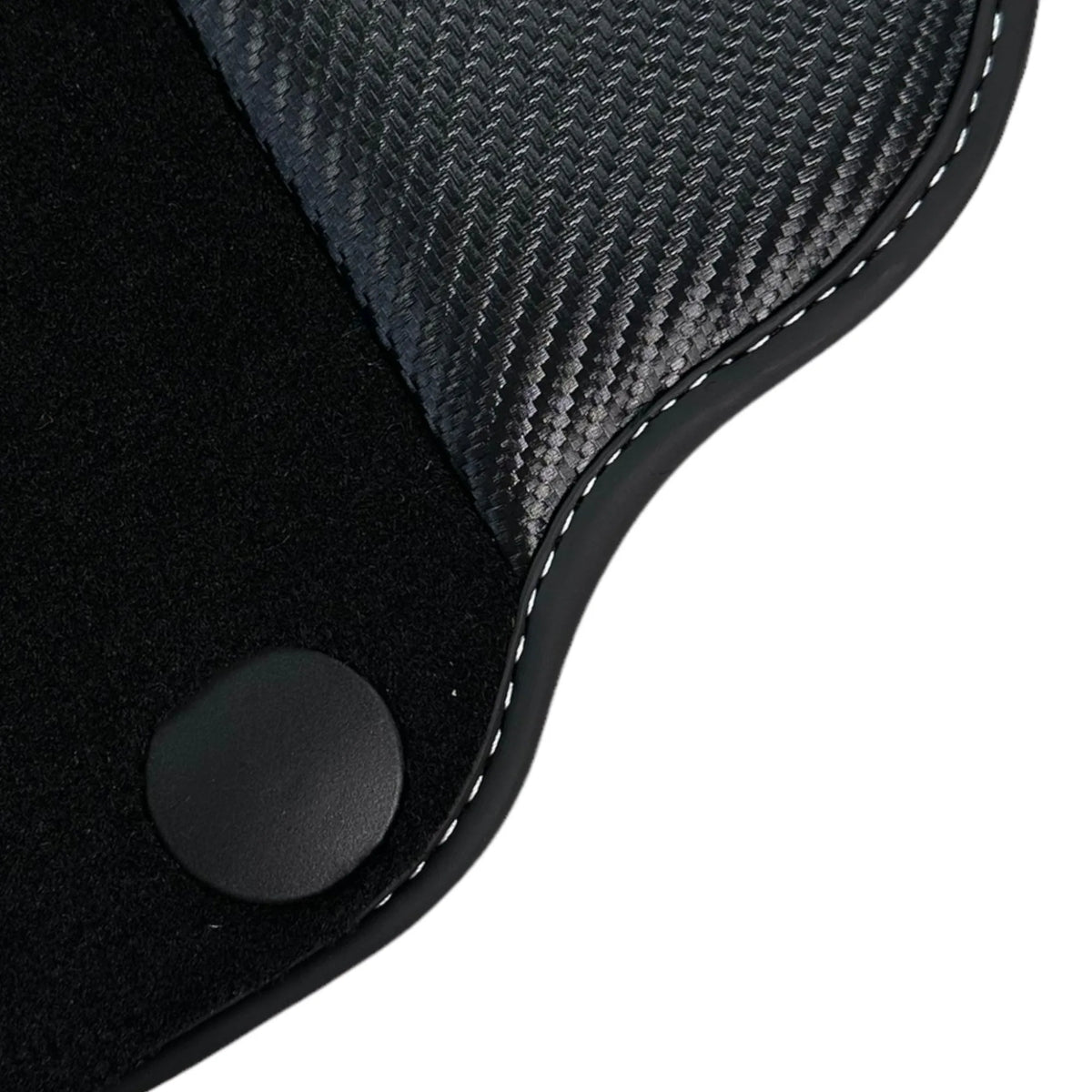 Black Floor Mats for Ferrari F12 Berlinetta (2012-2022) with Carbon Leather - AutoWin