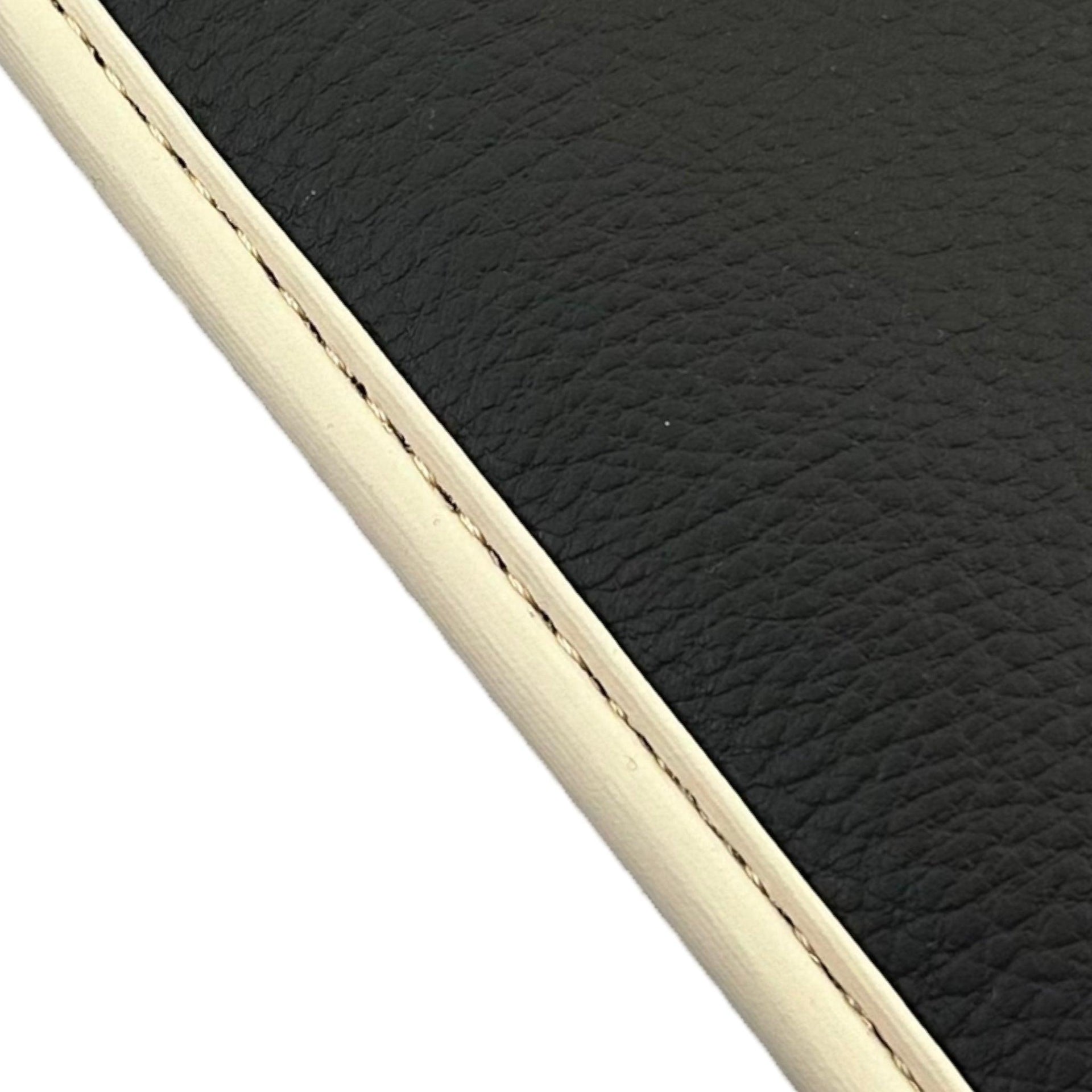 Black Floor Mats for Ferrari Roma (2021-2024) with Leather