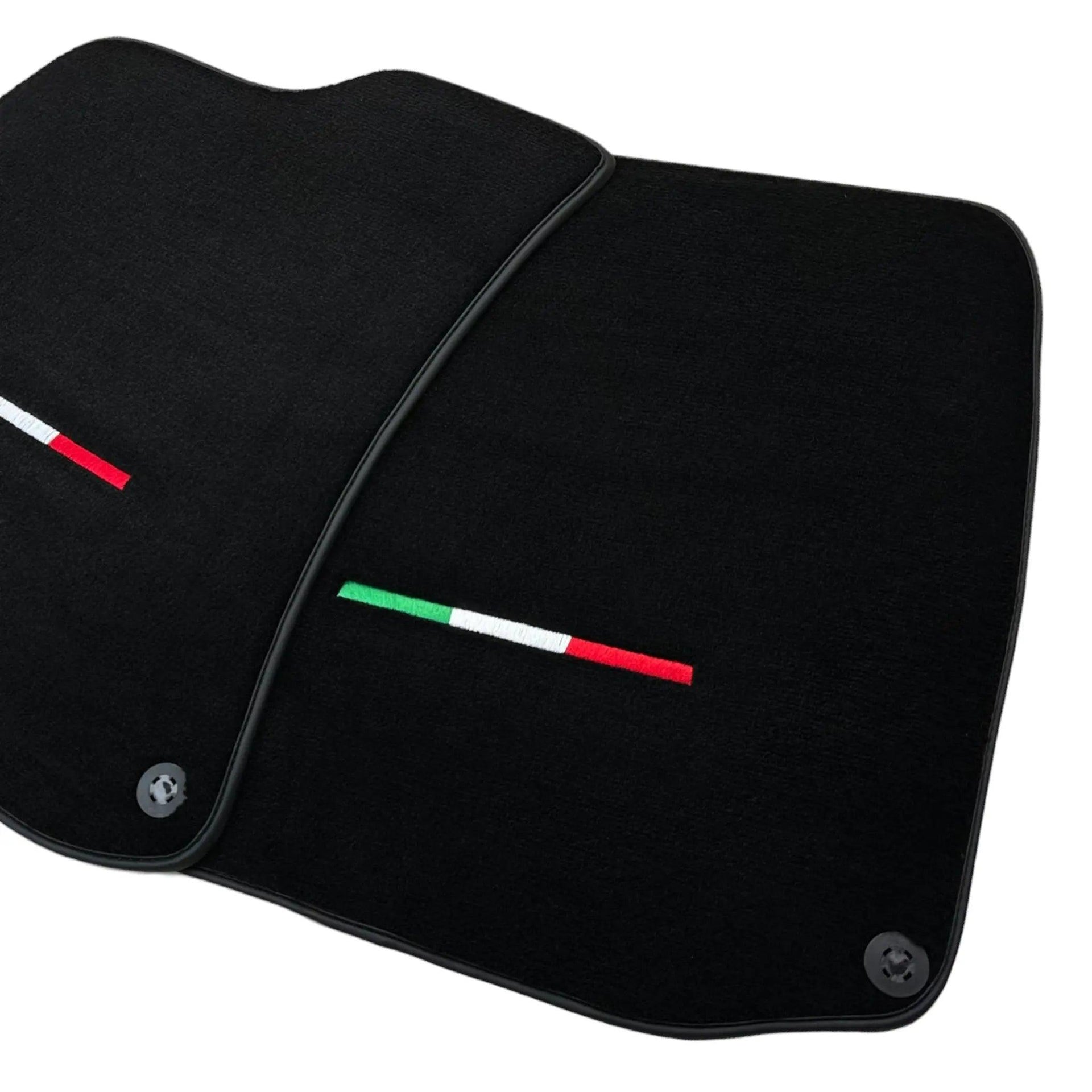 Black Floor Mats For Ferrari Roma (2021-2024) Italian Edition - AutoWin