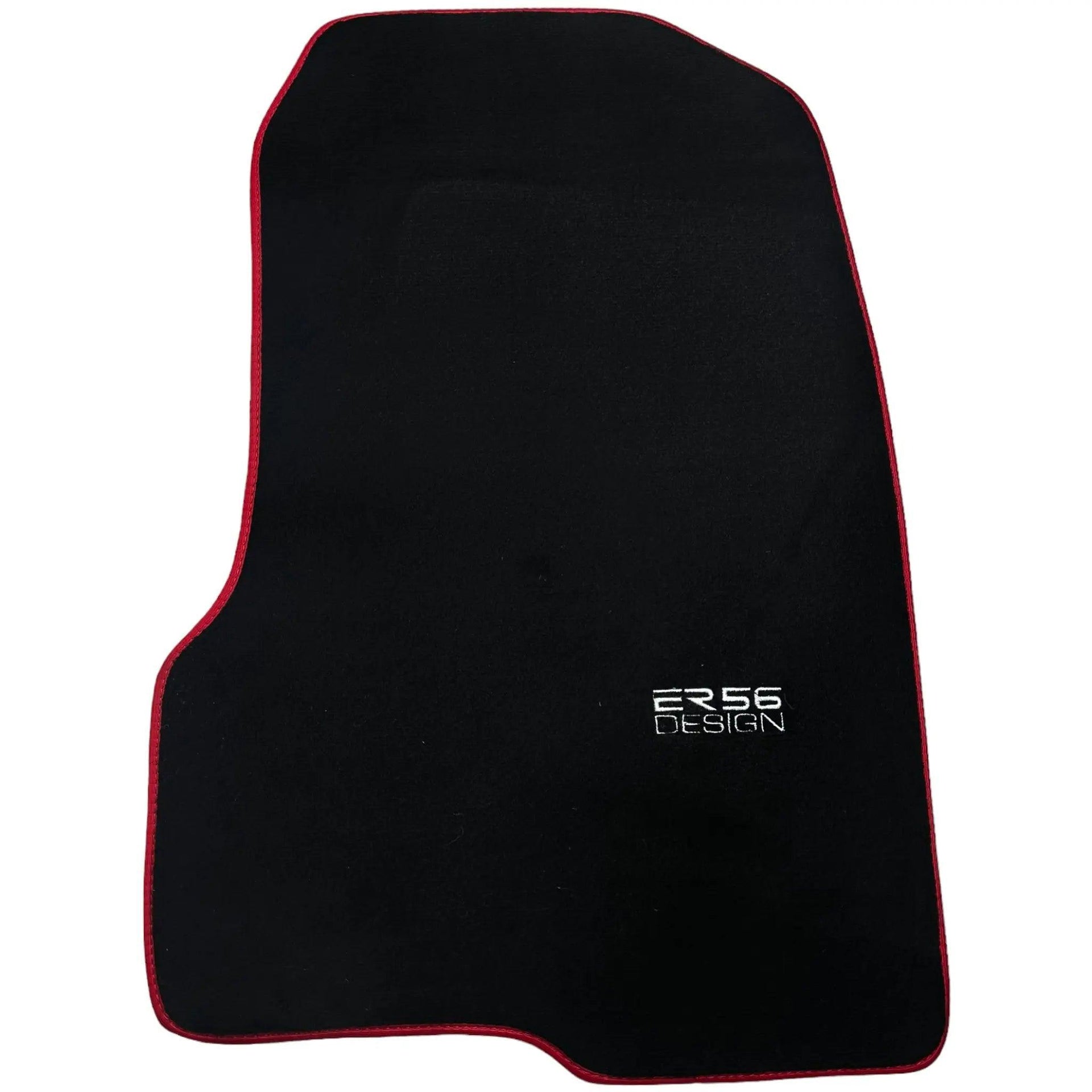 Black Floor Mats For Honda Civic VII (2001-2005) ER56 Design with Red Trim - AutoWin