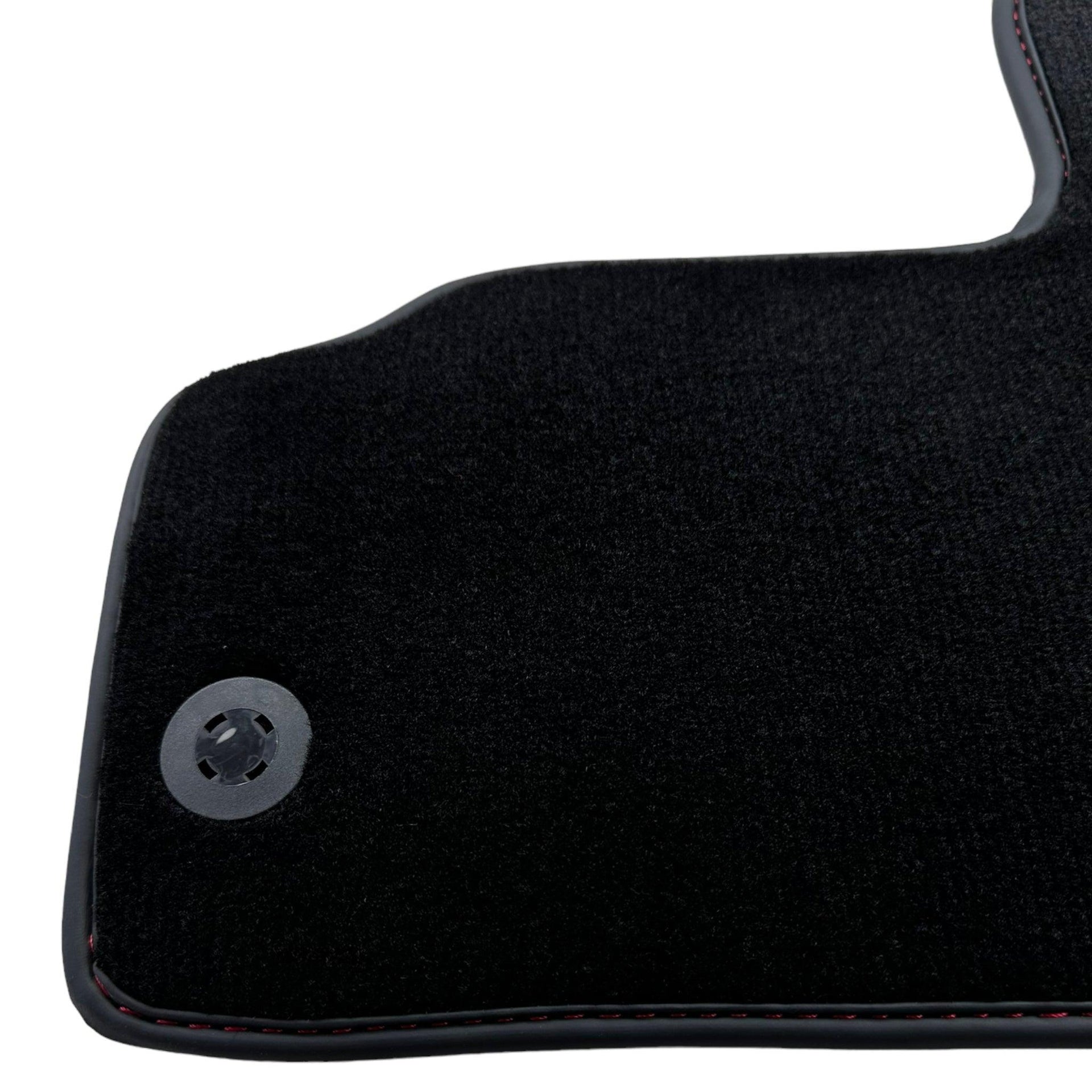 Black Floor Mats for Lamborghini Gallardo With Red Leather - AutoWin