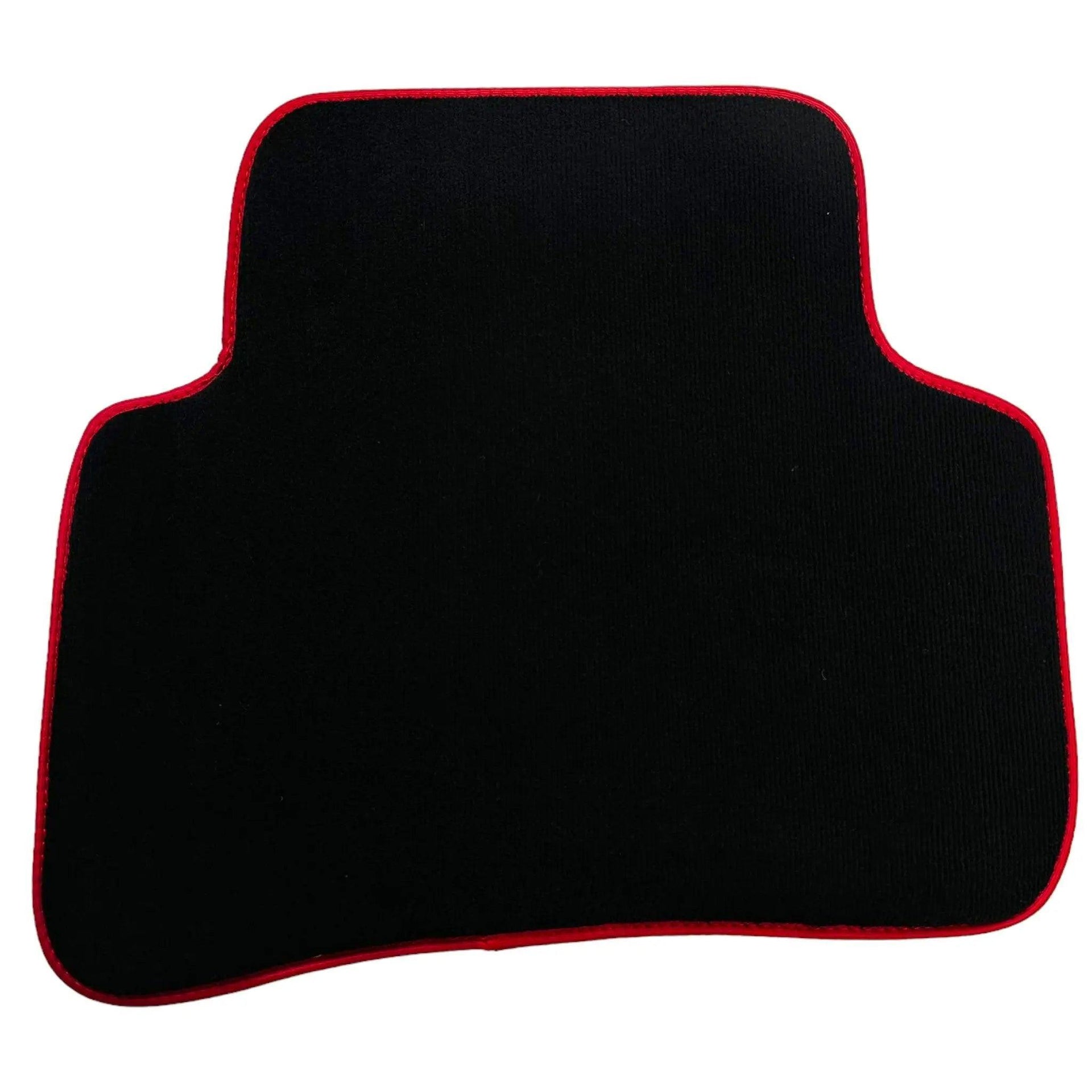 Black Floor Mats For Mercedes-Benz C Class W202 (1993-2000) ER56 Design | Red Trim - AutoWin
