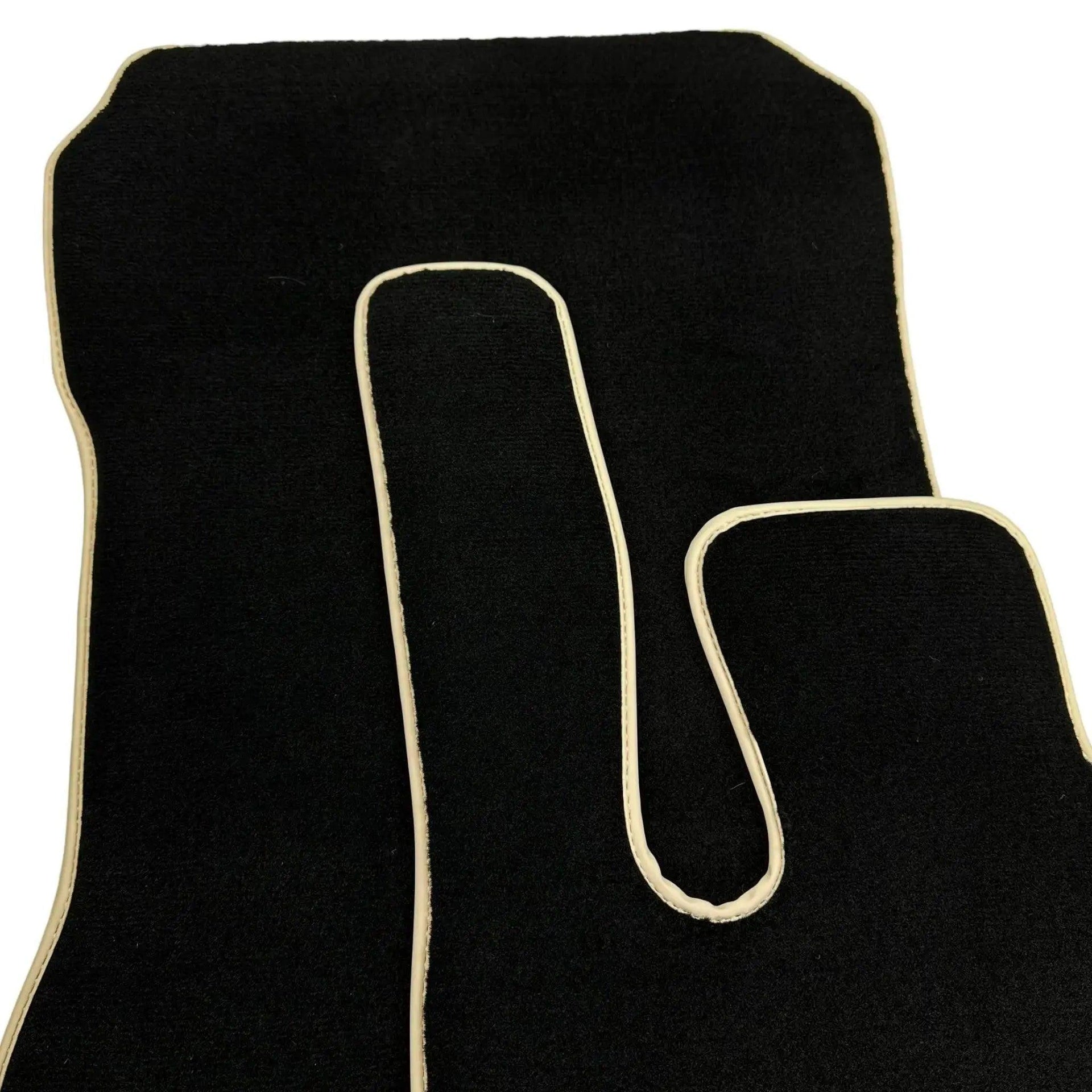 Black Floor Mats For Mercedes-Benz SLK-Class R170 (1996-1998) Beige Trim - AutoWin