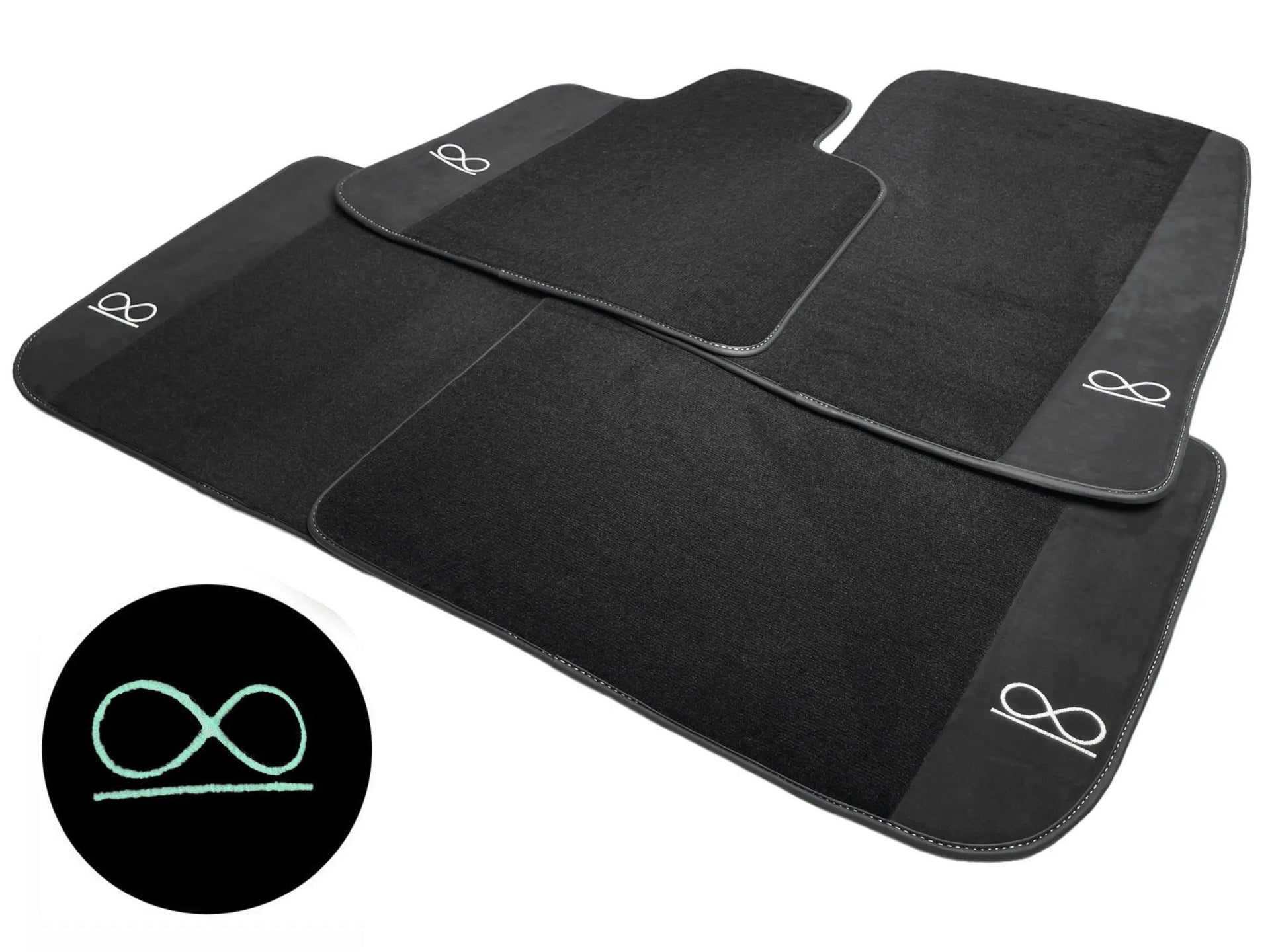 Black Floor Mats For Rolls Royce Black Badge Cullinan - AutoWin