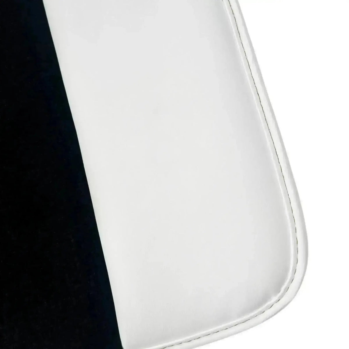 Black Floor Mats for Rolls Royce Ghost Series II (2021-2024) with White Leather | White Trim