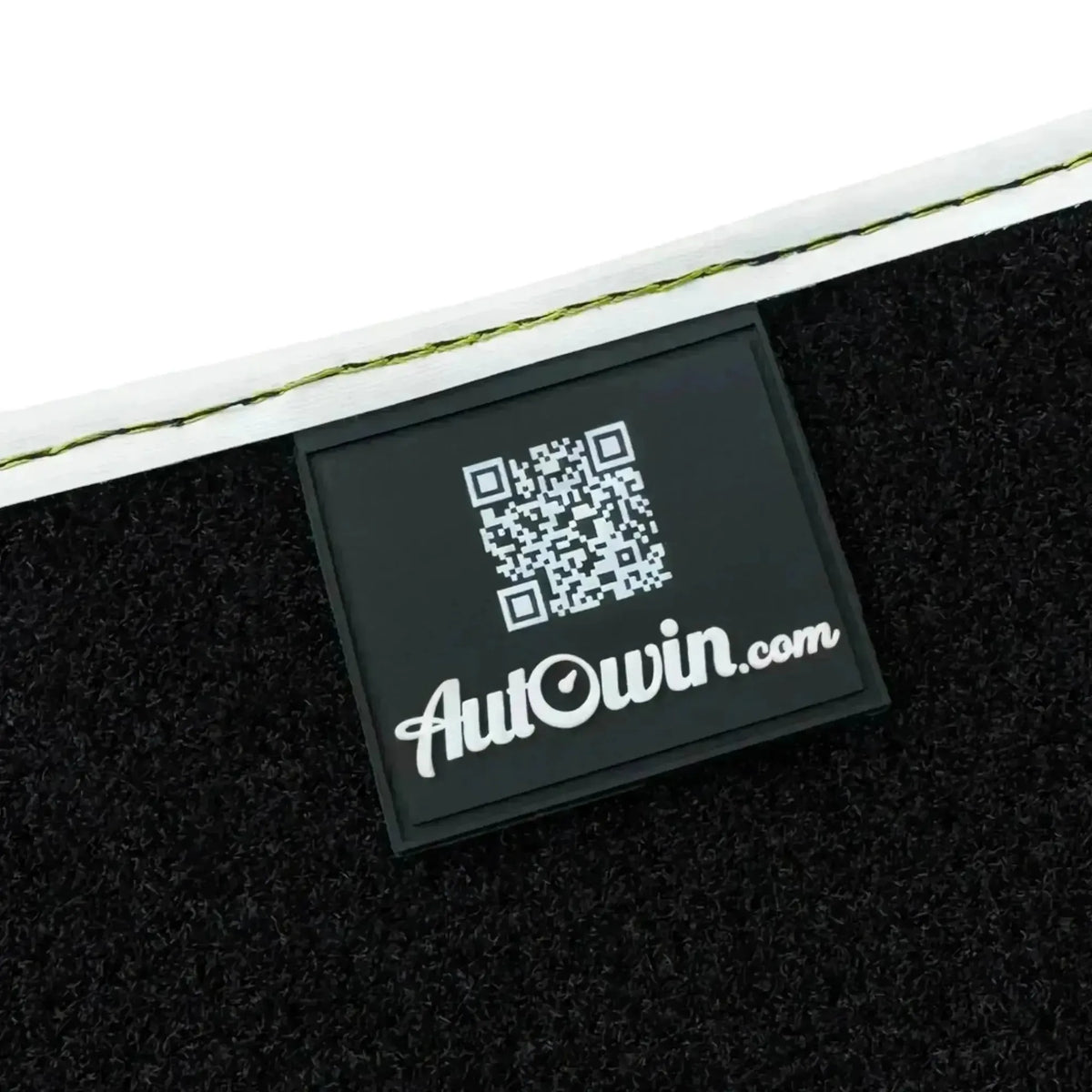 Black Floor Mats for Rolls Royce Spectre 2023-2024 with White Leather | White Trim