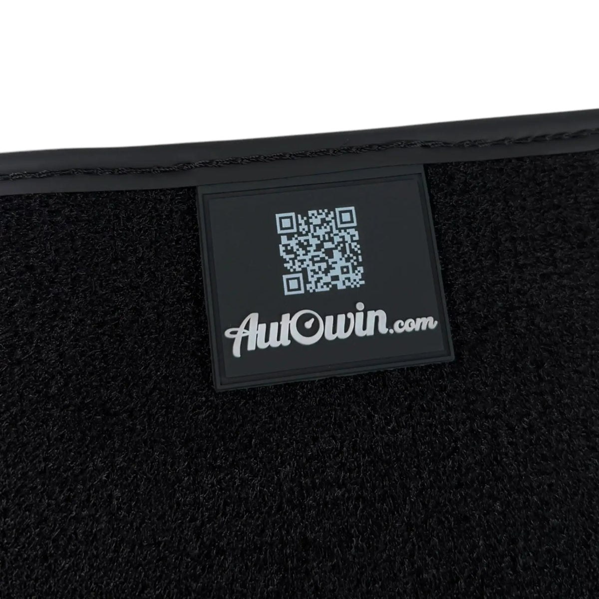 Black Floor Mats for Rolls Royce Wraith (2013–2023) with White Leather
