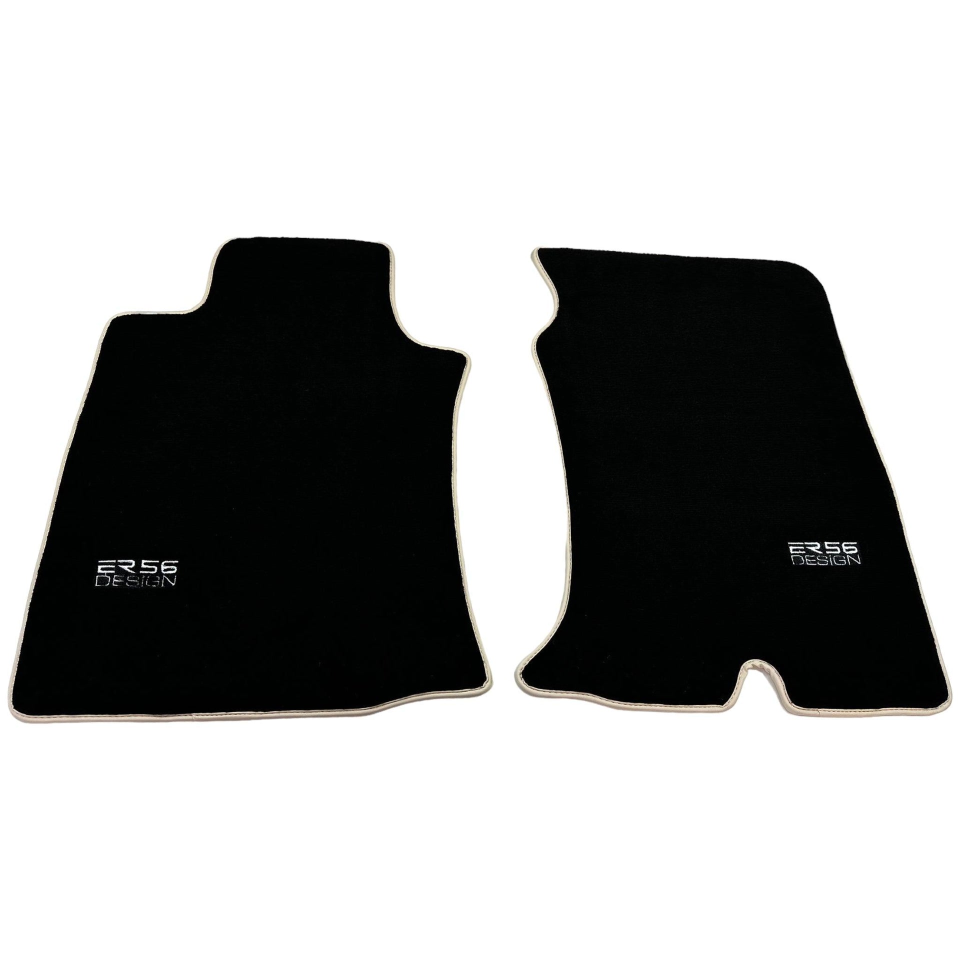 Black Floor Mats For Toyota Land Cruiser 120 (2002-2009) Beige Trim | ER56 Design - AutoWin