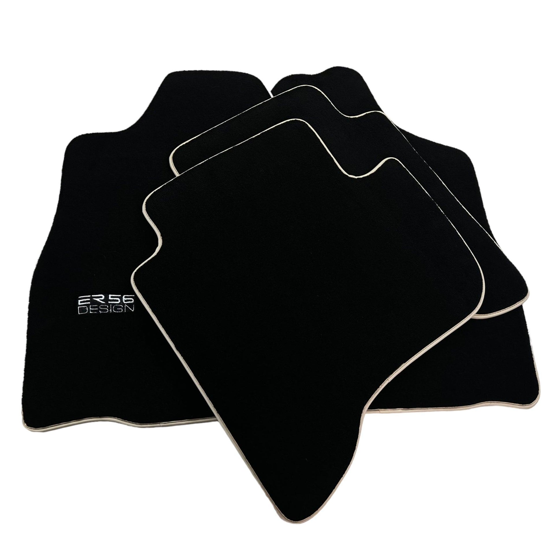 Black Floor Mats For Toyota Land Cruiser 90 (1997-2003) Beige Trim | ER56 Design - AutoWin