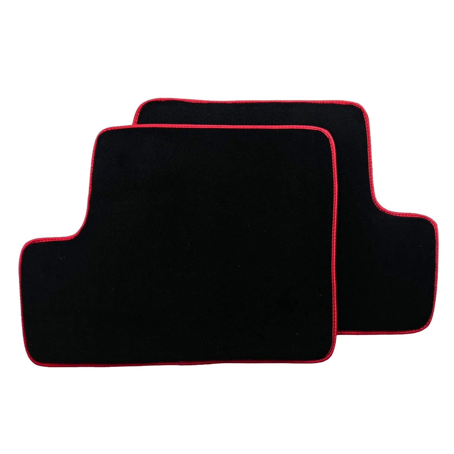 Black Floor Mats For Toyota RAV4 (2000-2003) ER56 Design with Red Trim - AutoWin