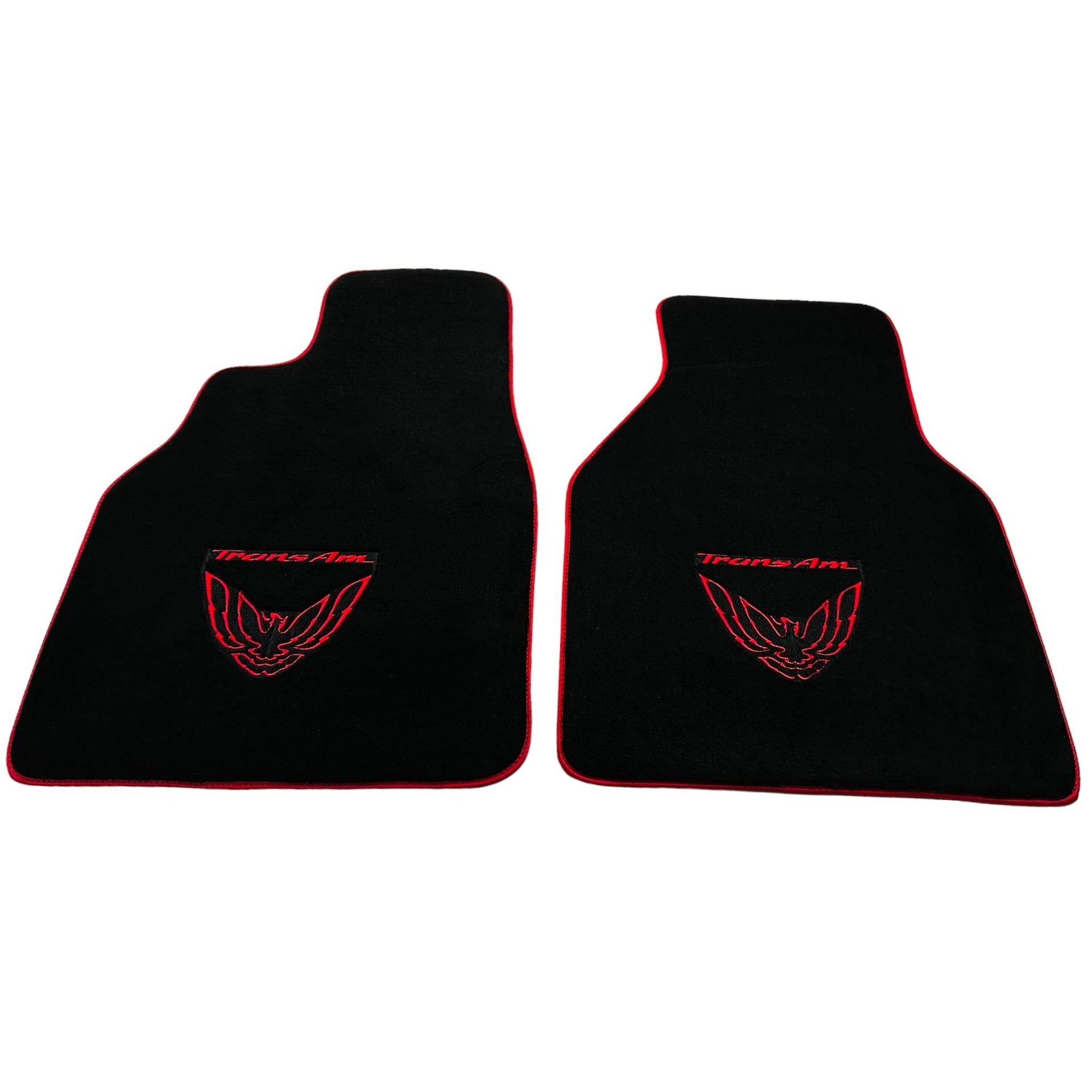 Black Floor Mats Red Trim for Pontiac FireBird (1993-2002) Trans Am - AutoWin
