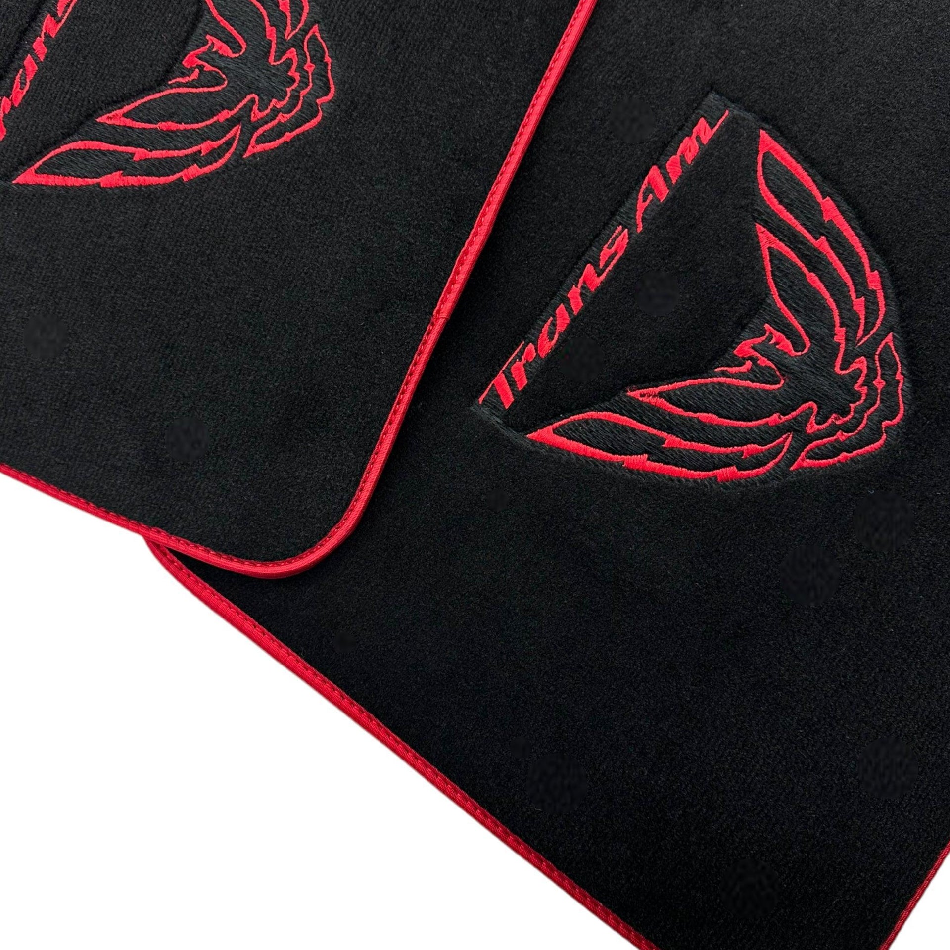 Black Floor Mats Red Trim for Pontiac FireBird (1993-2002) Trans Am - AutoWin