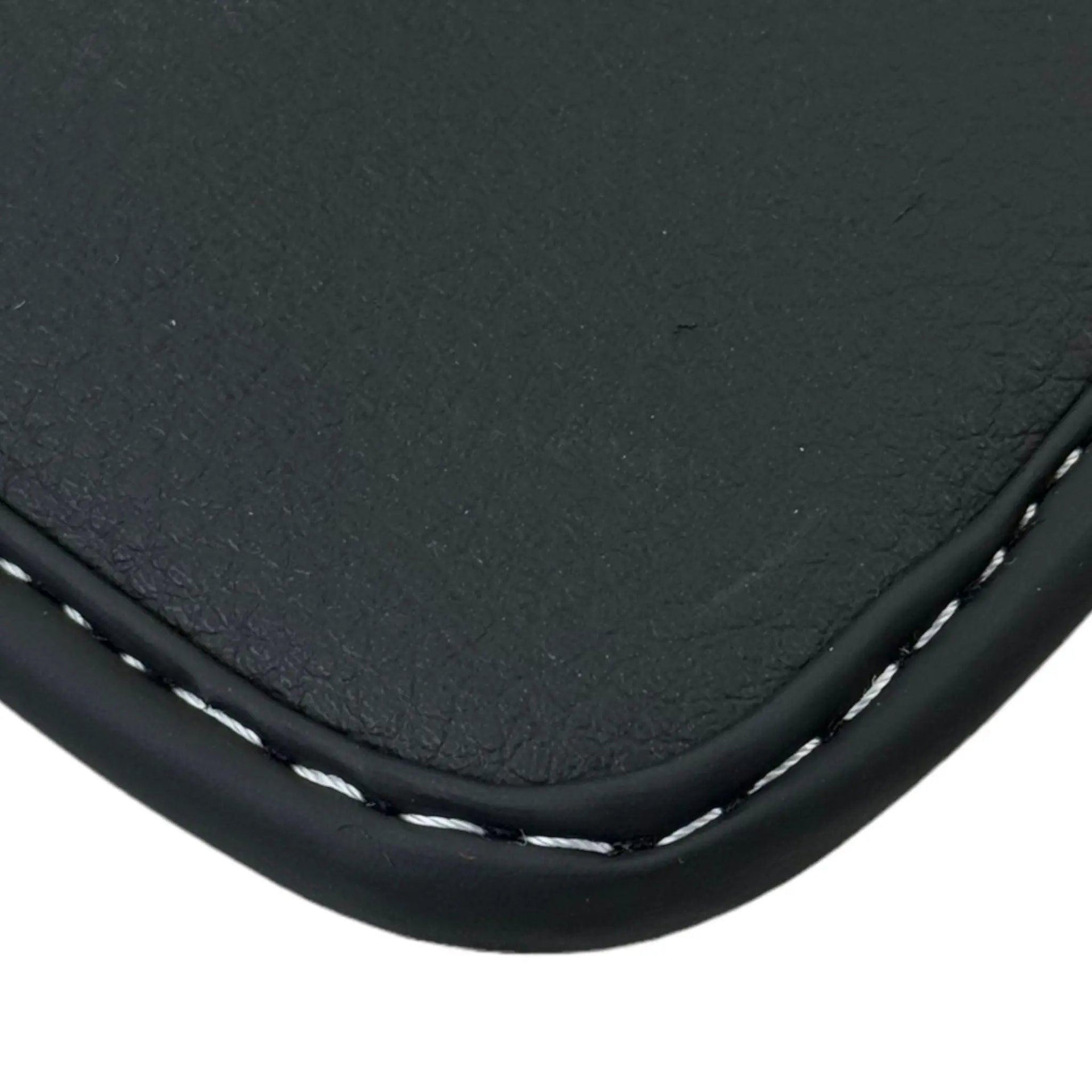 Black Floor Mats with Leather for Lamborghini Gallardo (2004-2014) - Fighter Jet Edition - AutoWin