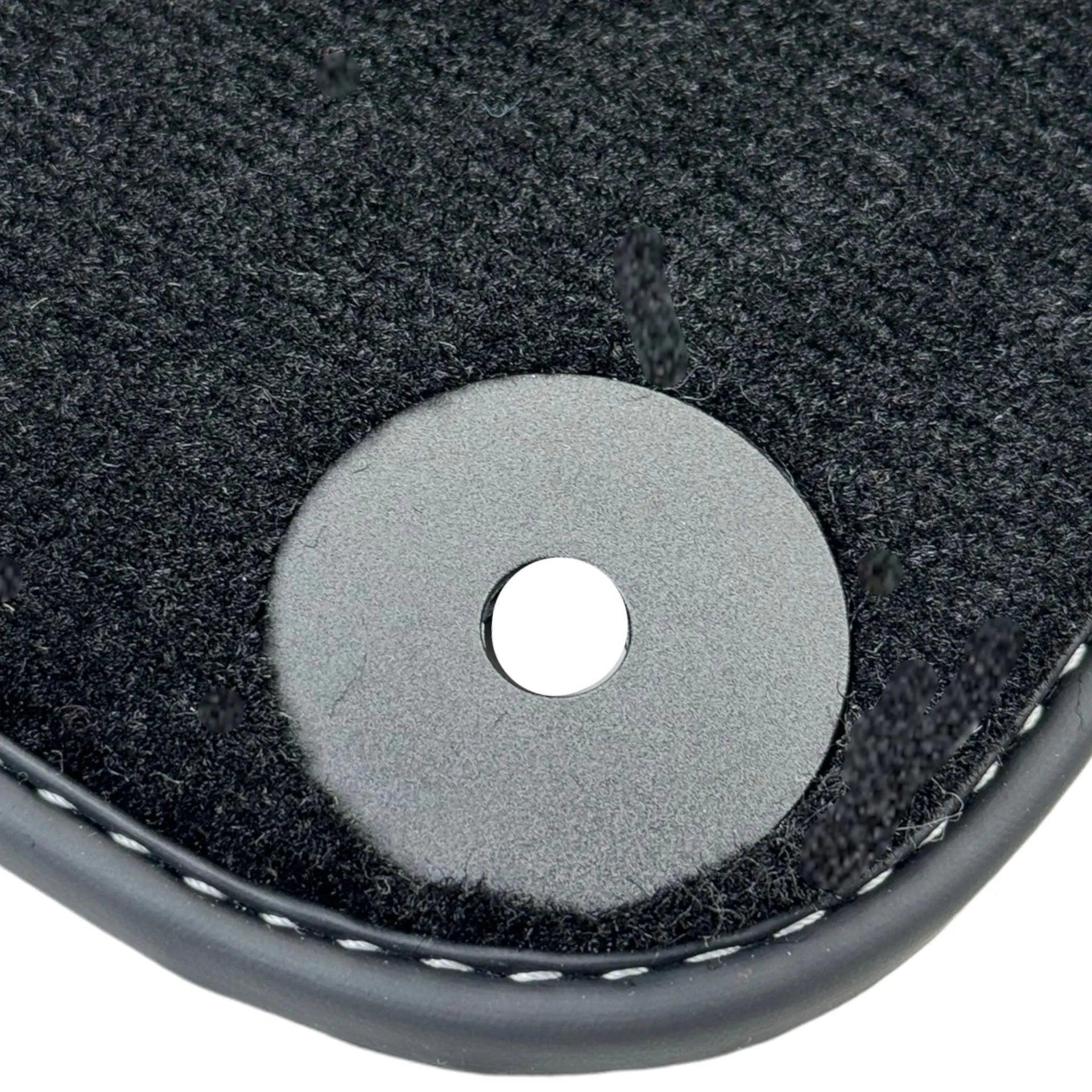 Black Floor Mats with Leather for Lamborghini Huracan (2014-2023) - Fighter Jet Edition - AutoWin