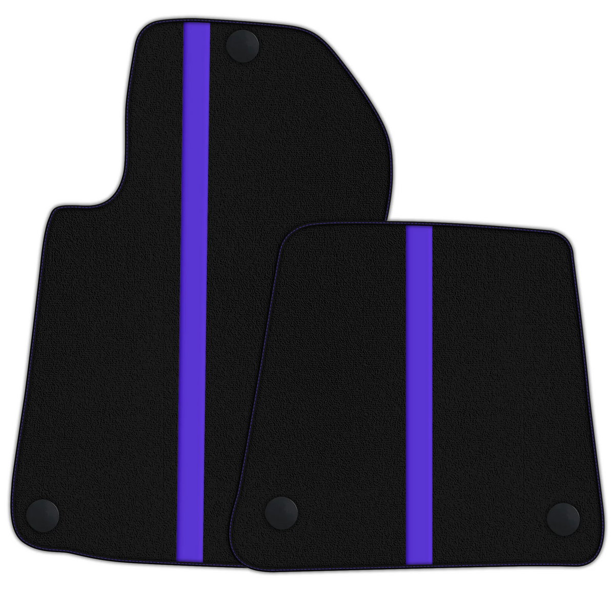 Black Floor Mats with Leather Line for Ferrari 599 Coupe (2006-2012) - Various Colors
