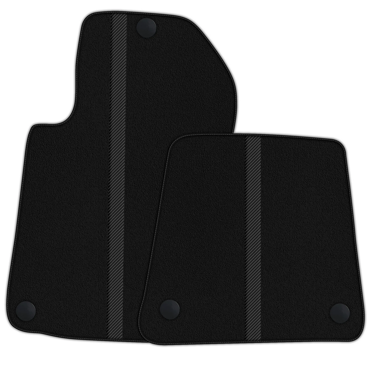 Black Floor Mats with Leather Line for Ferrari 599 Coupe (2006-2012) - Various Colors