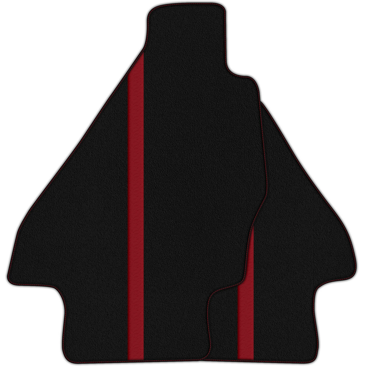 Black Floor Mats with Leather Line for Ferrari Dino GT4 (1973-1979) - Various Colors