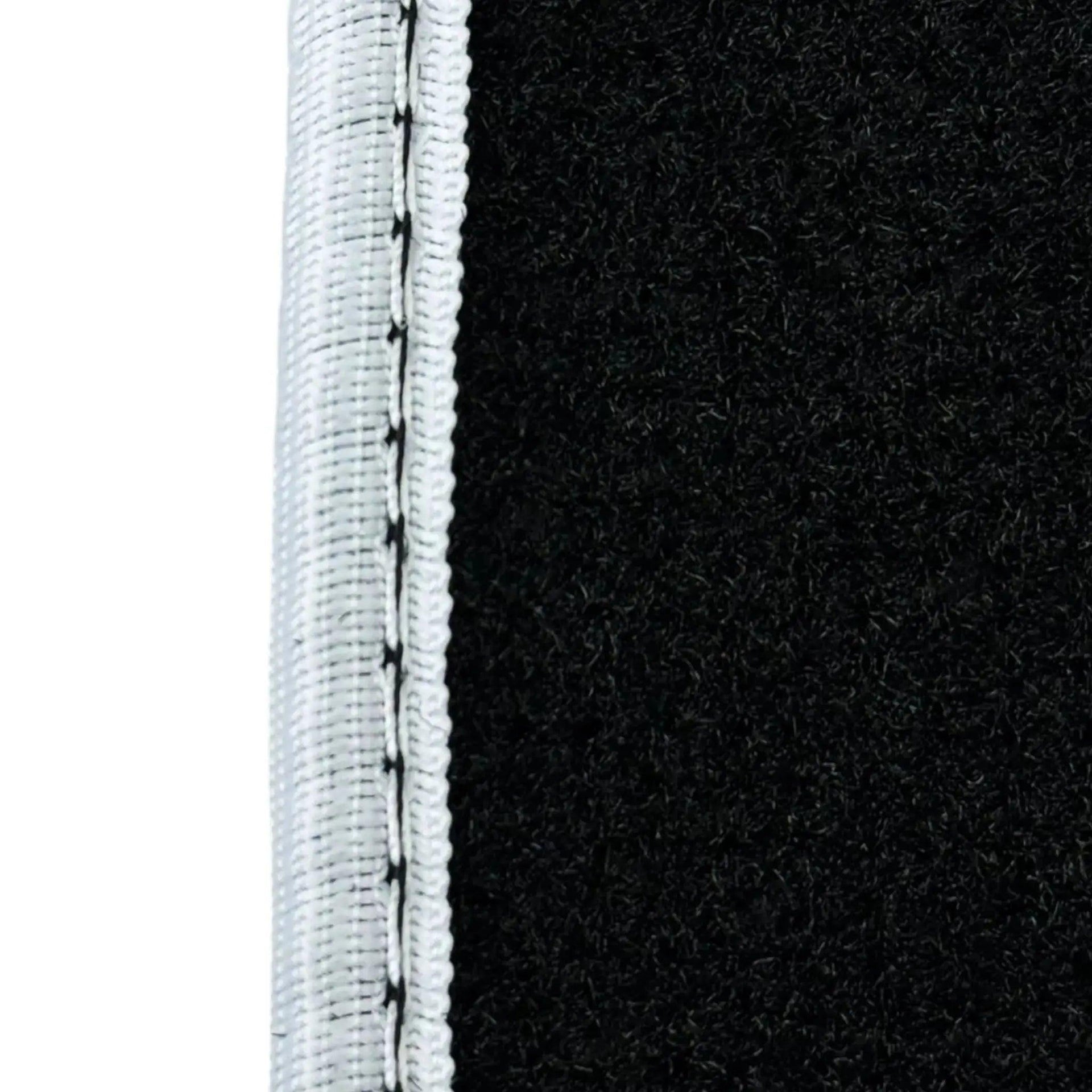 Black Mats For BMW 7 Series E38 | White Trim - AutoWin