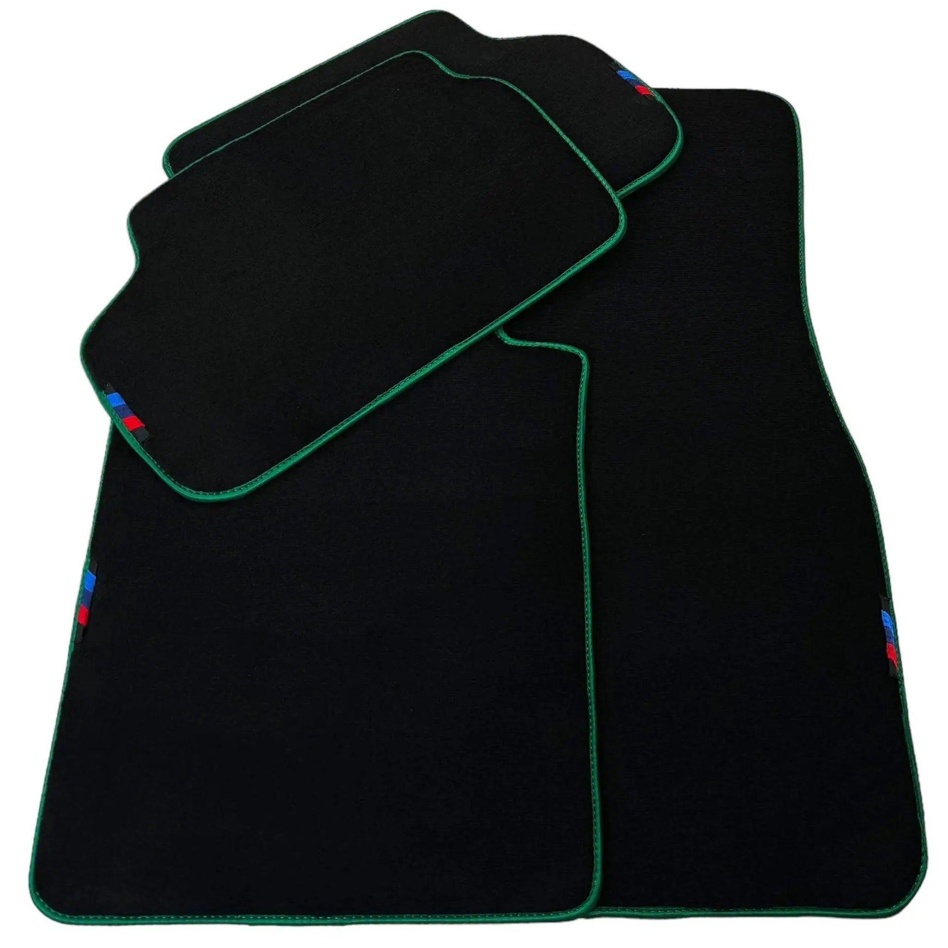 Black Mats For BMW 8 Series E31 2-door Coupe | Green Trim - AutoWin