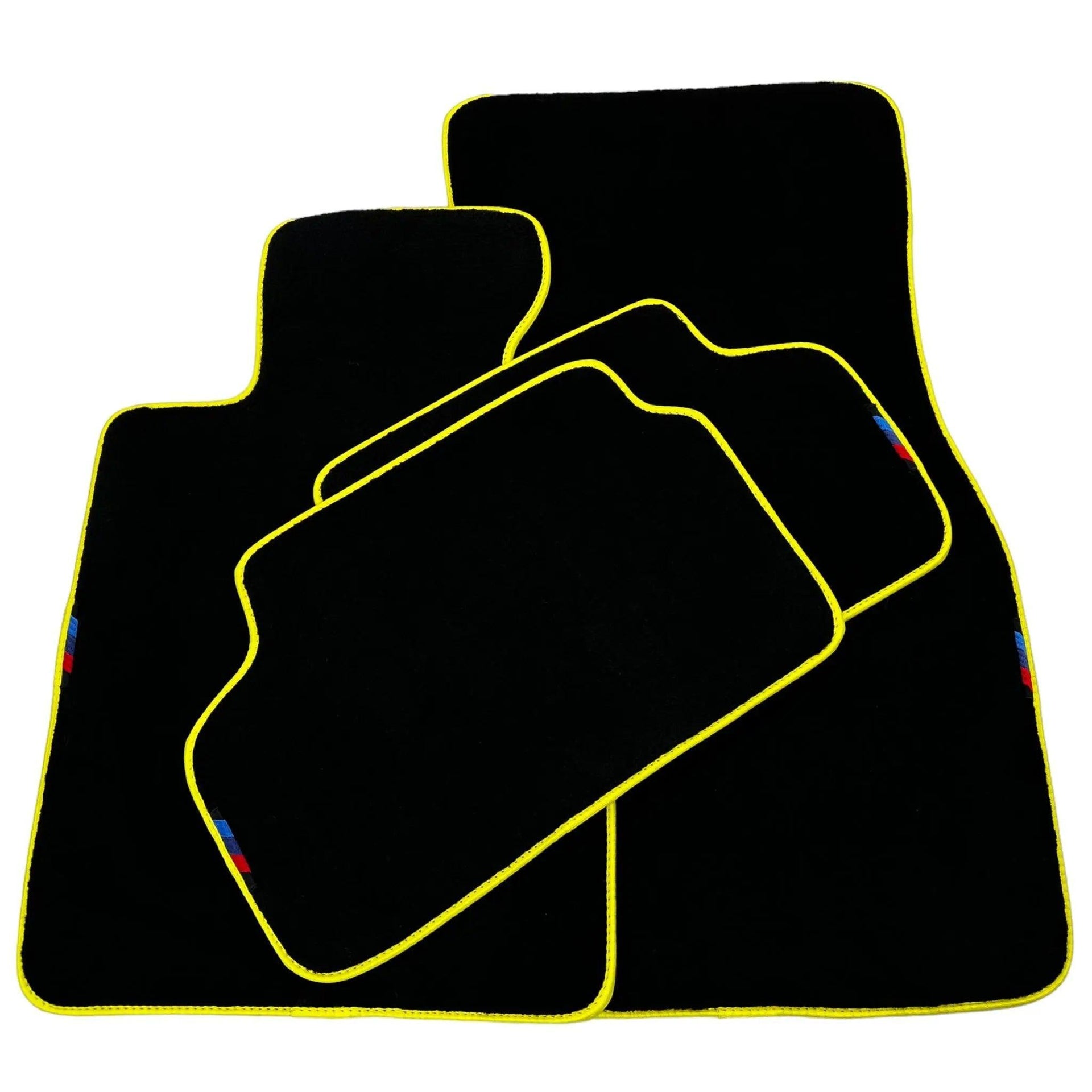 Black Mats For BMW M8 F93 4-door Gran Coupe | Yellow Trim - AutoWin